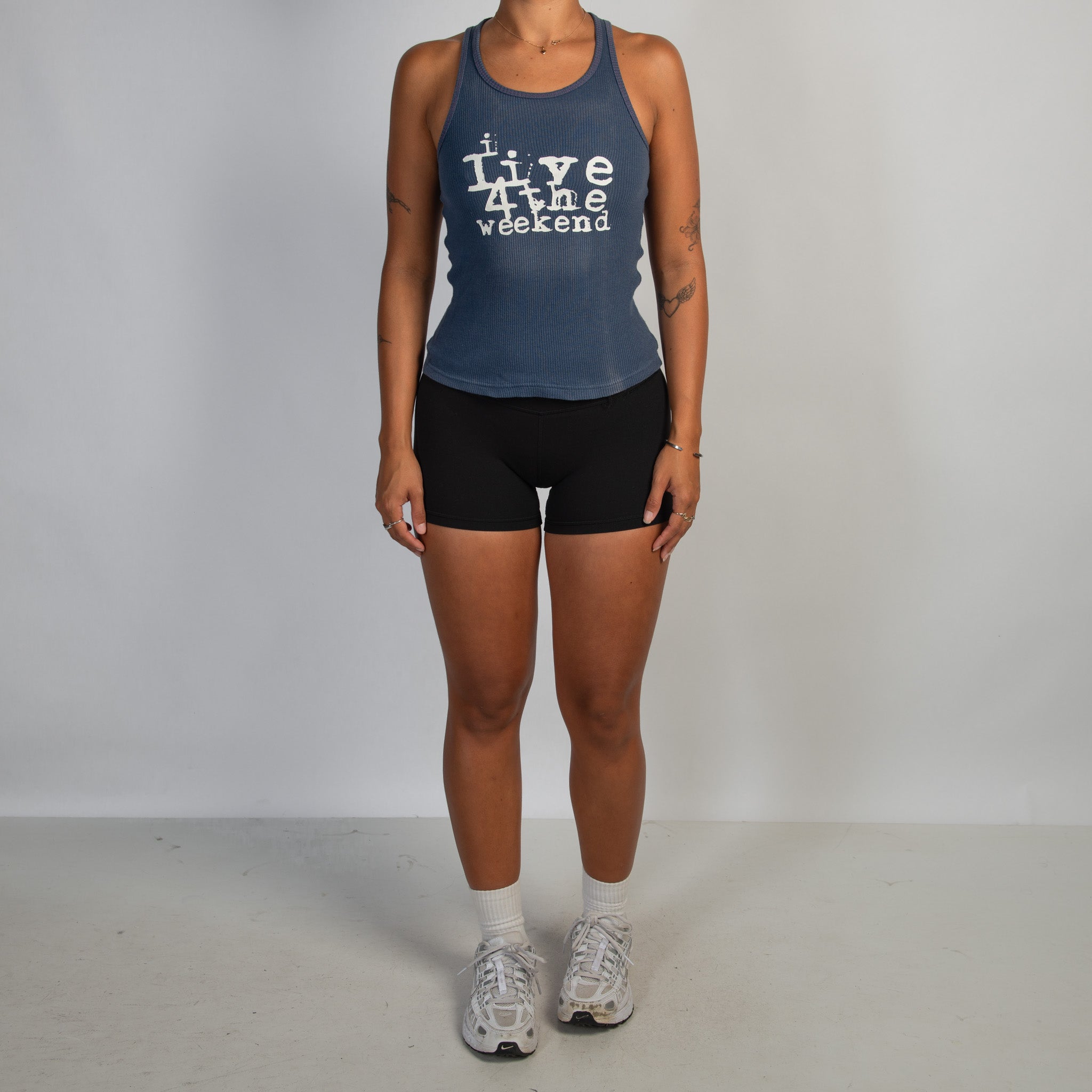NAVY COTTON TANK TOP