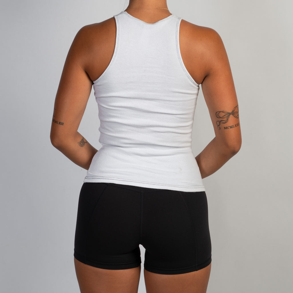 WHITE COTTON TANK TOP