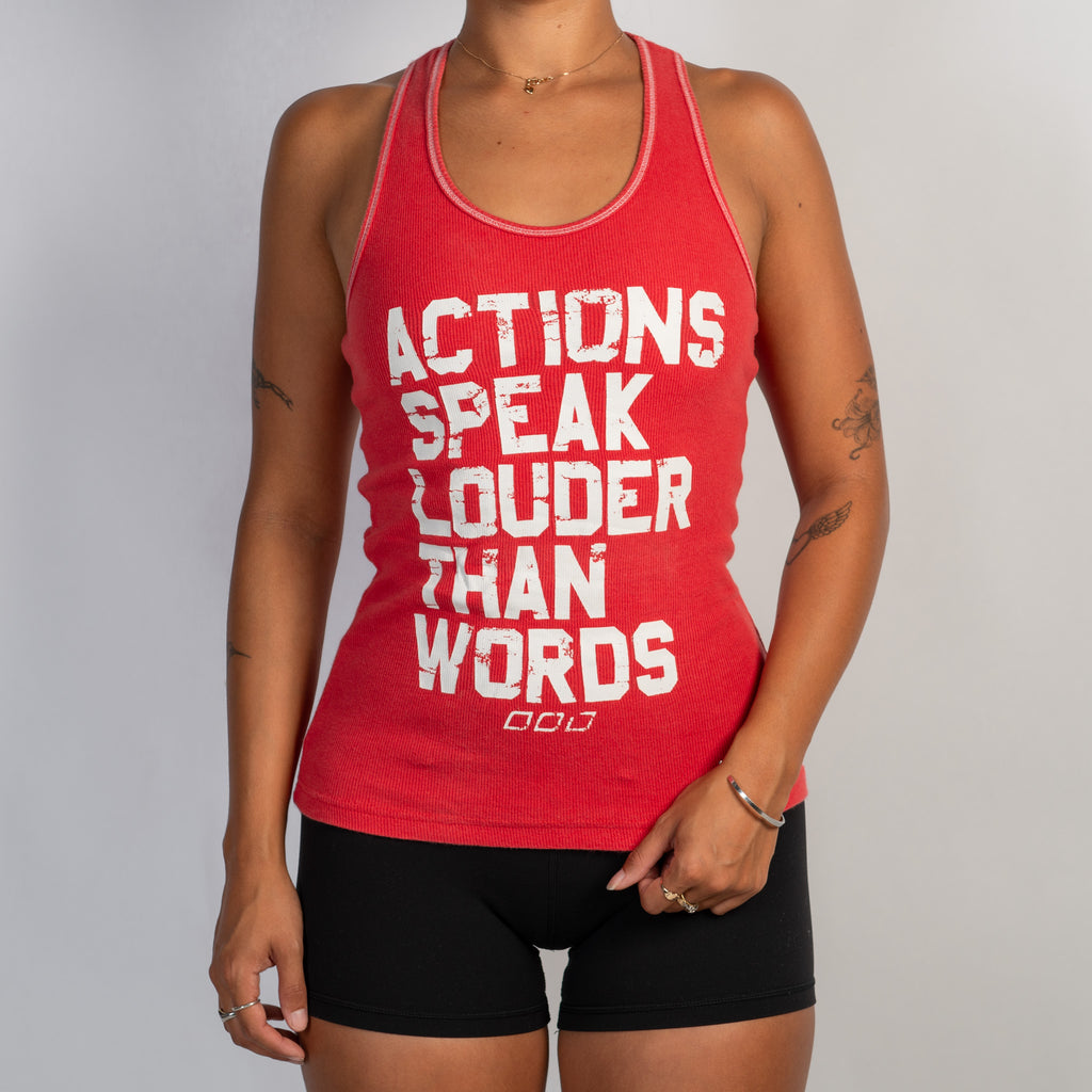 RED COTTON TANK TOP