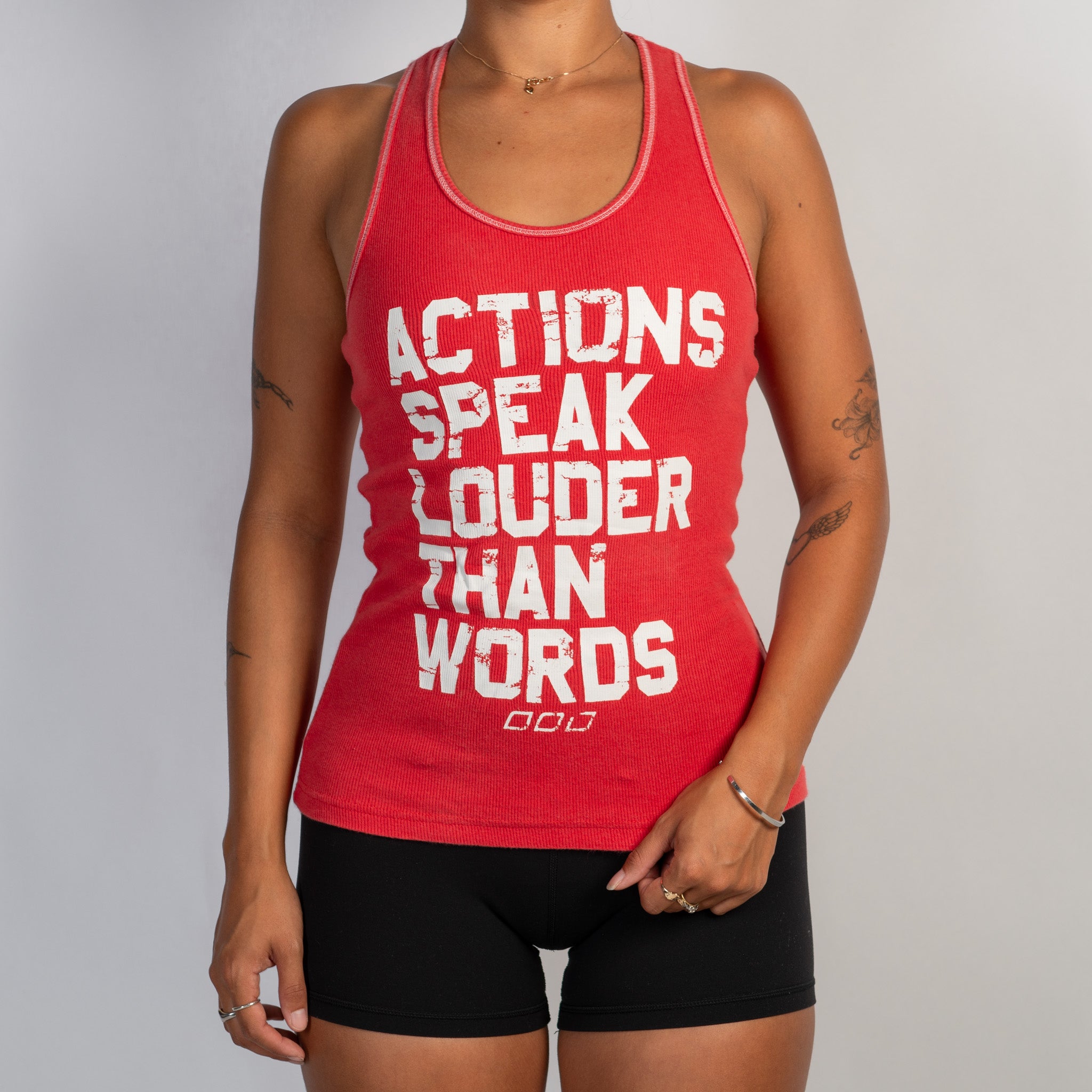 RED COTTON TANK TOP