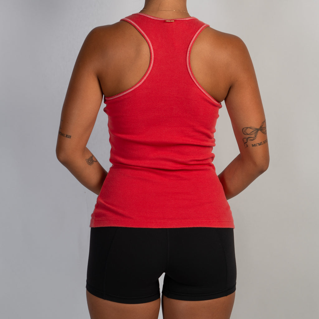 RED COTTON TANK TOP