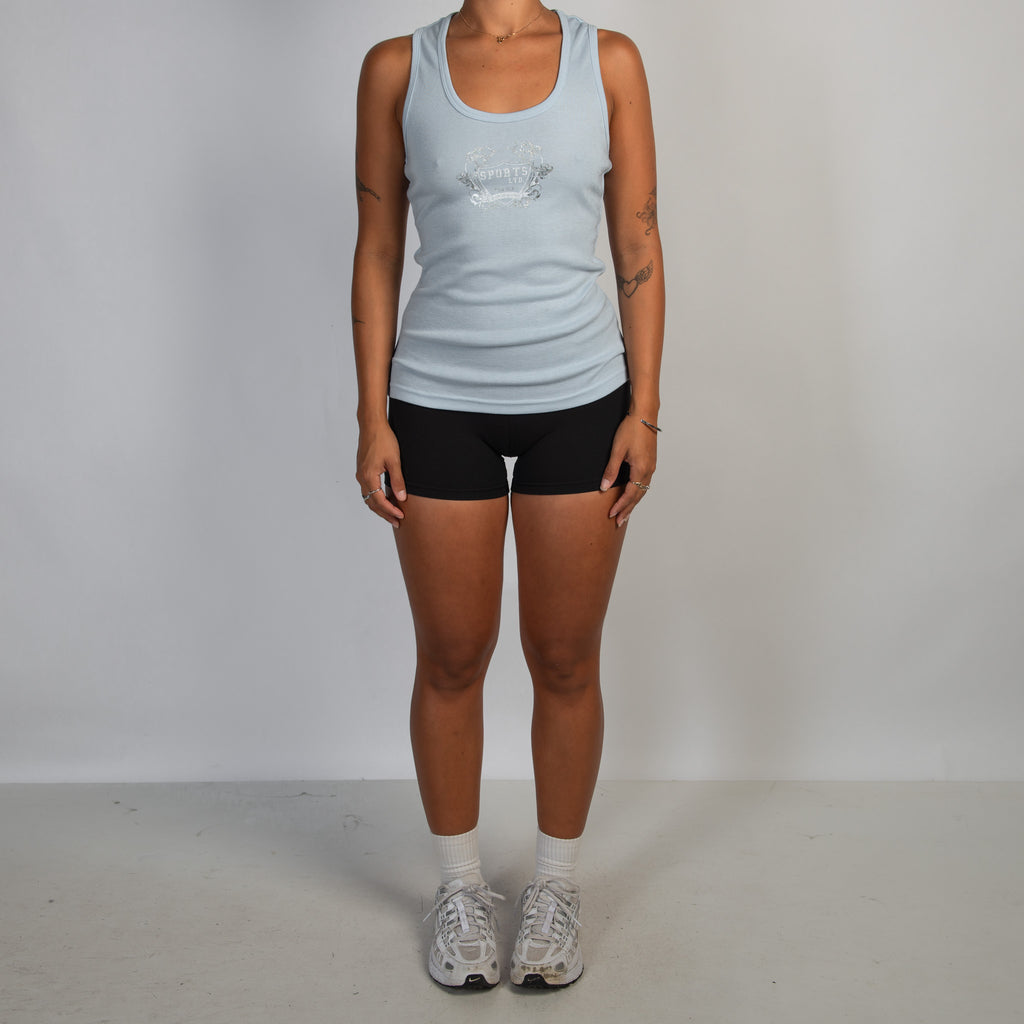 BLUE COTTON TANK TOP