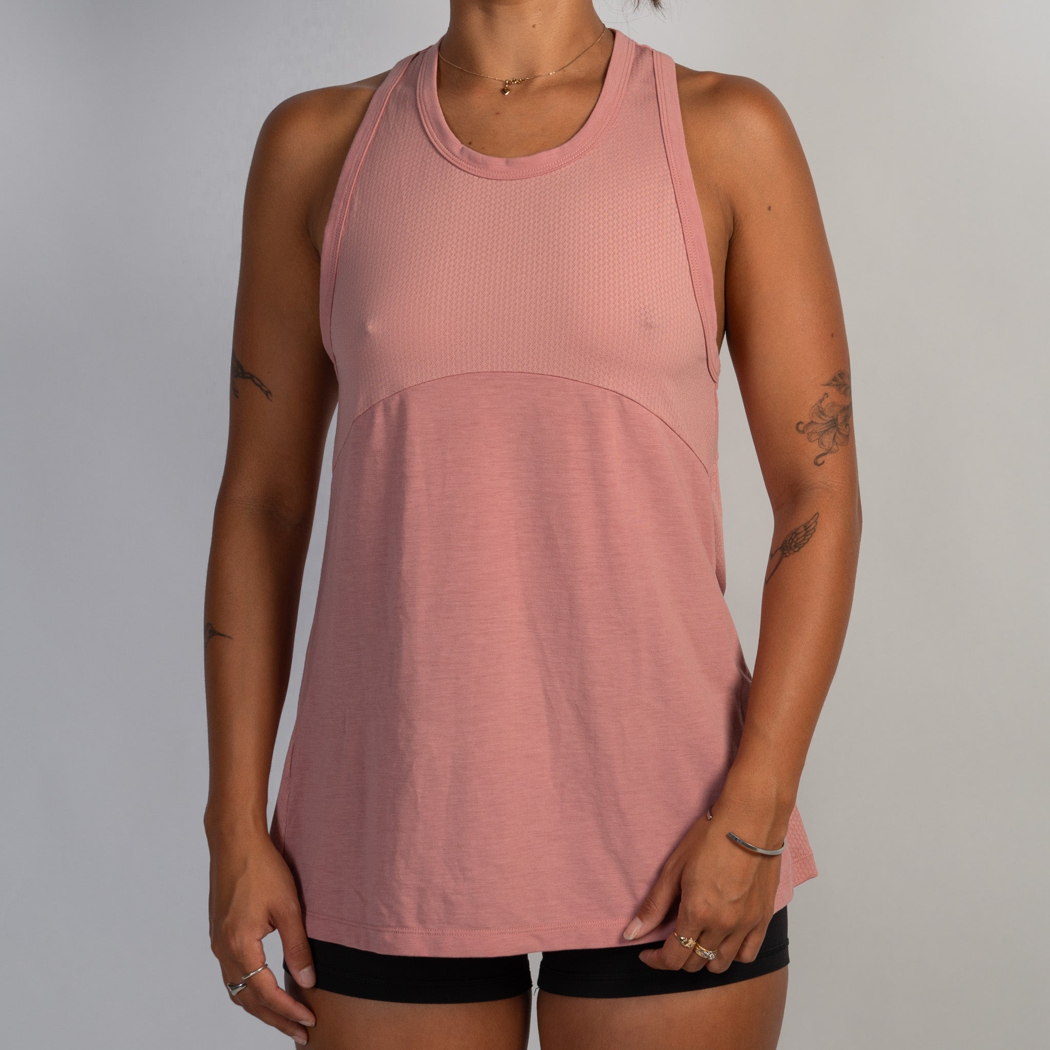 PINK SPLIT BACK ACTIVE TOP