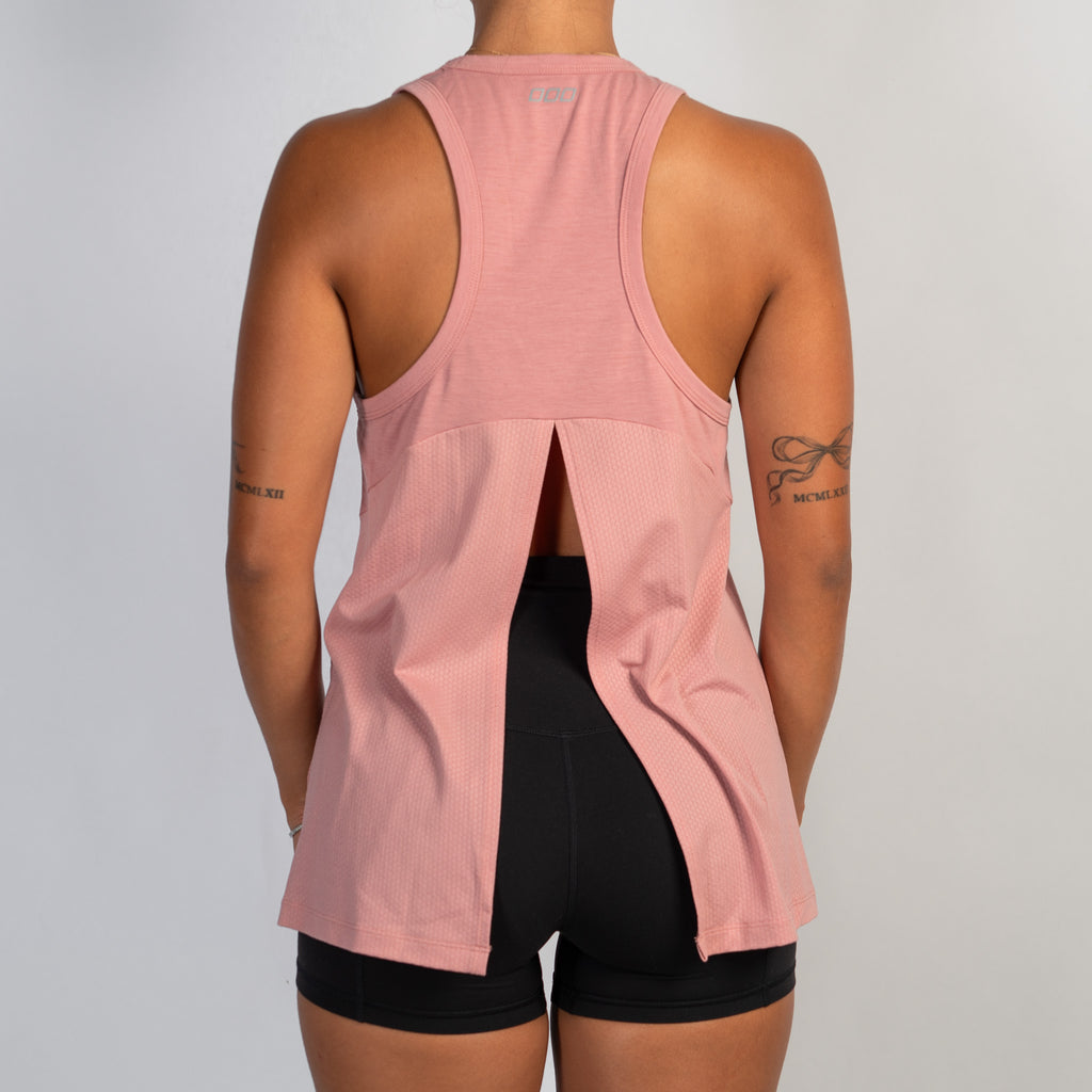 PINK SPLIT BACK ACTIVE TOP