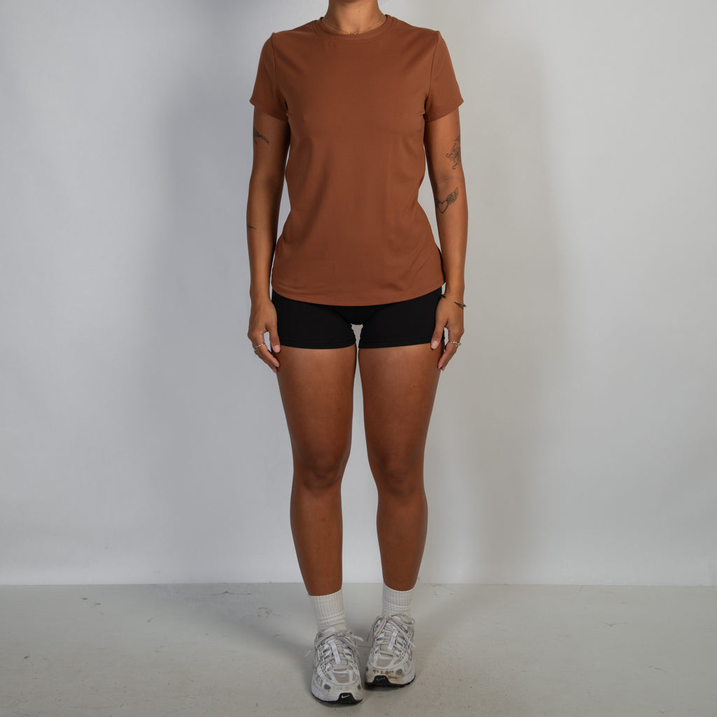 BROWN ACTIVE TEE