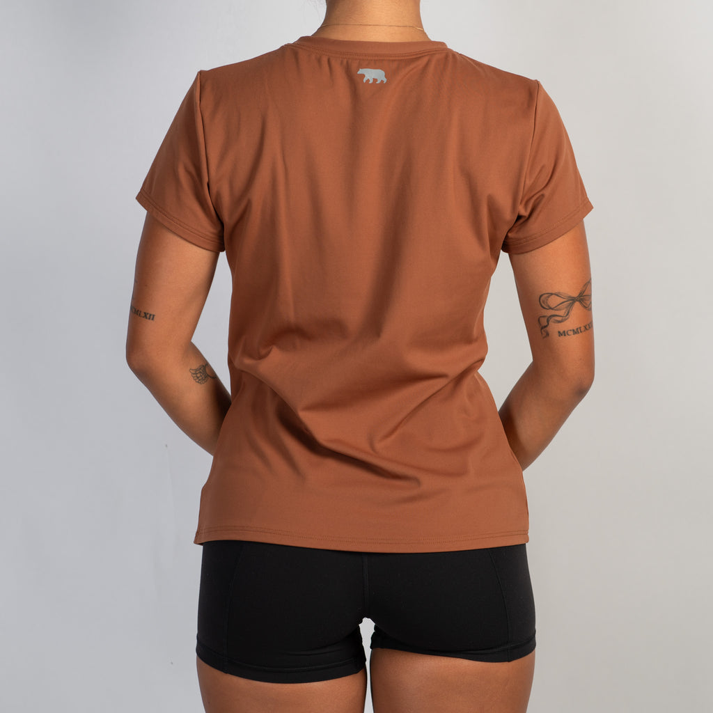 BROWN ACTIVE TEE