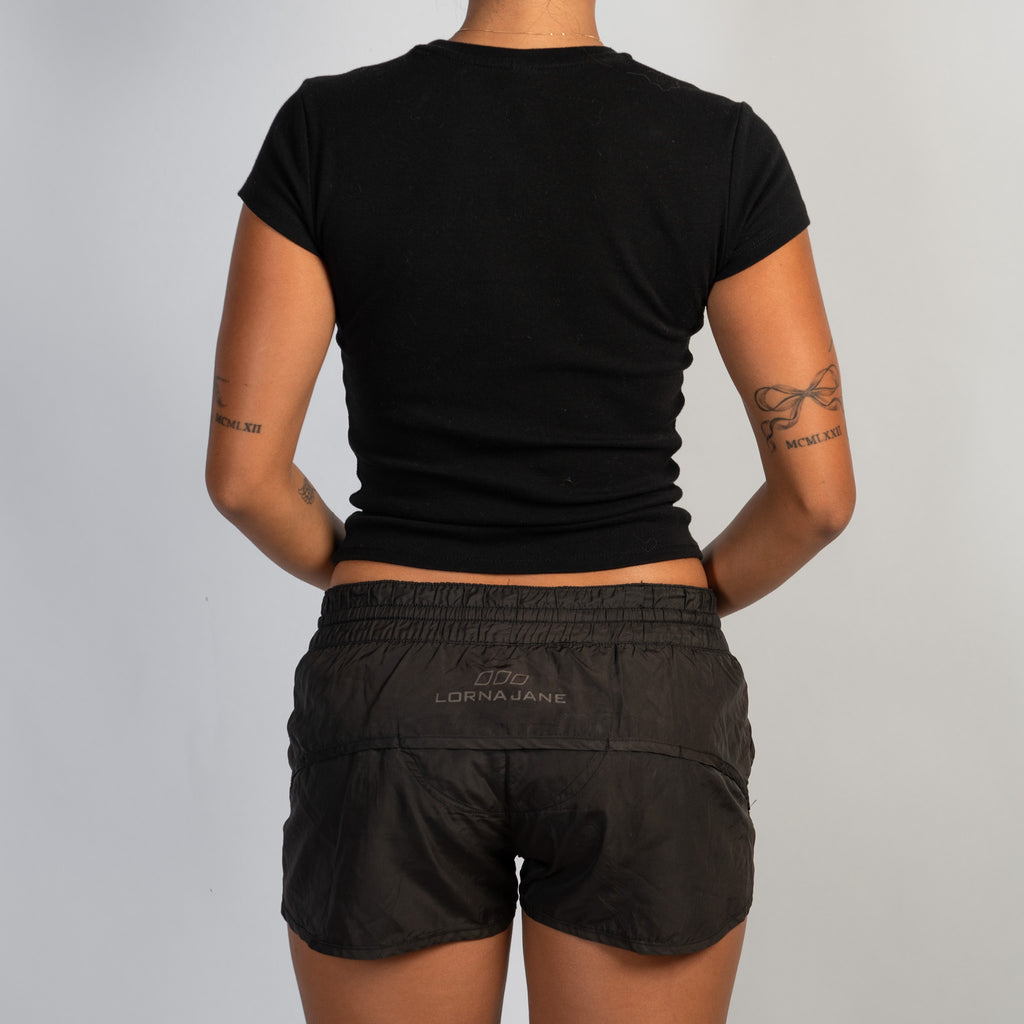 BLACK SPRAY SHORTS