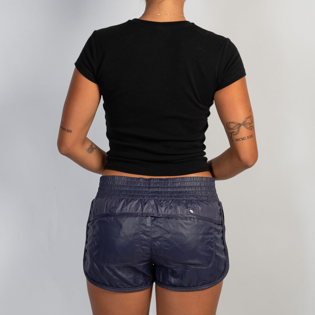 NAVY SPRAY SHORTS
