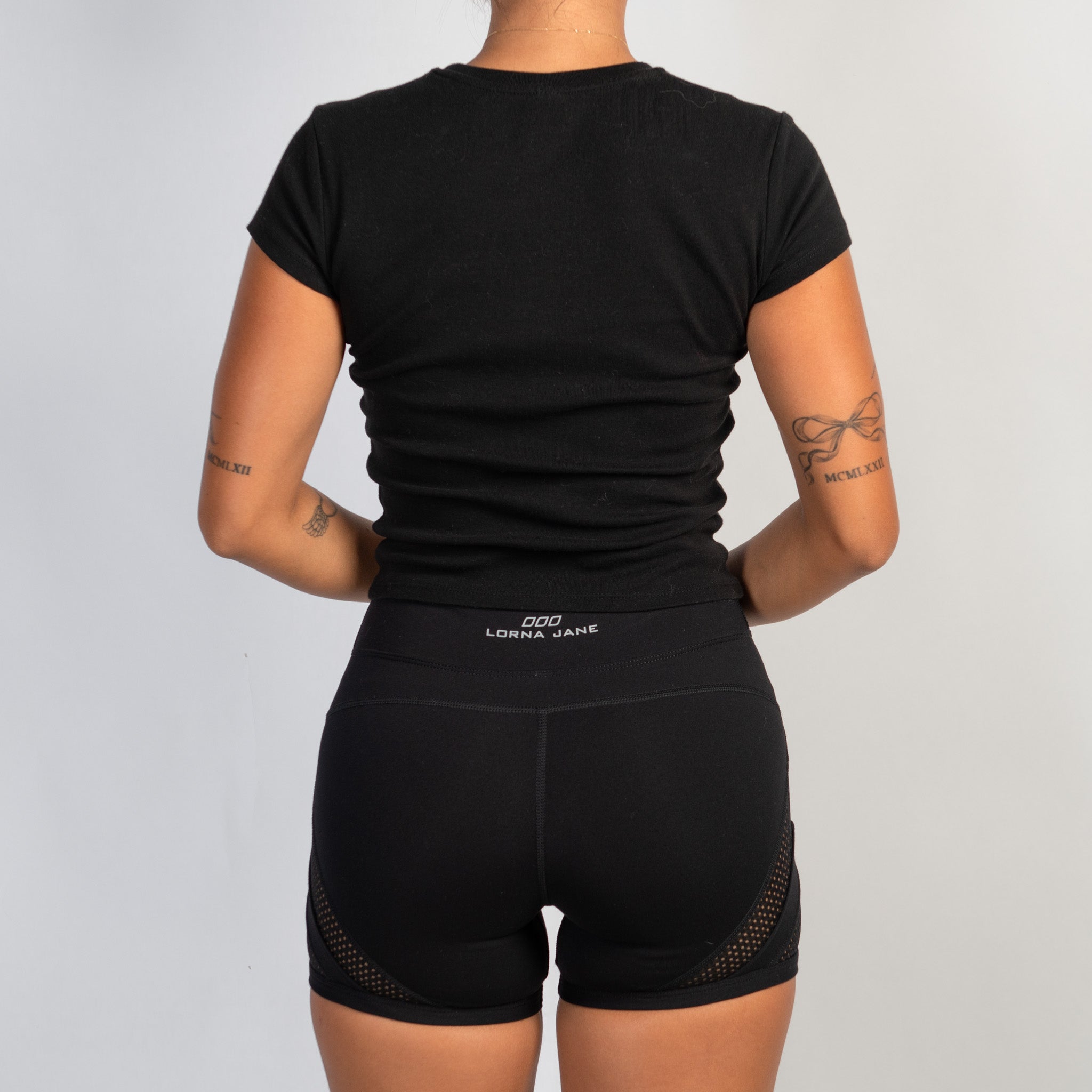 BLACK MESH BIKE SHORTS