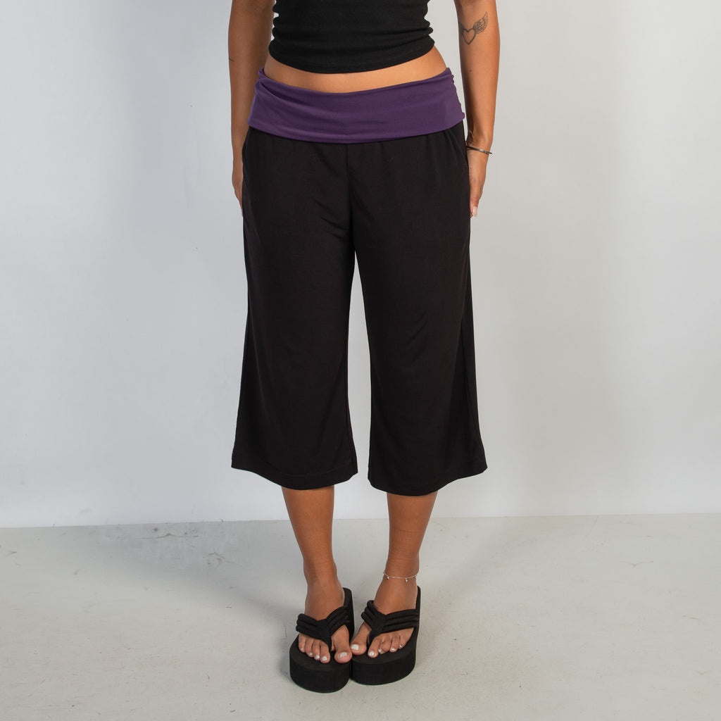 WIDE LEG CROP LOUNGE PANTS
