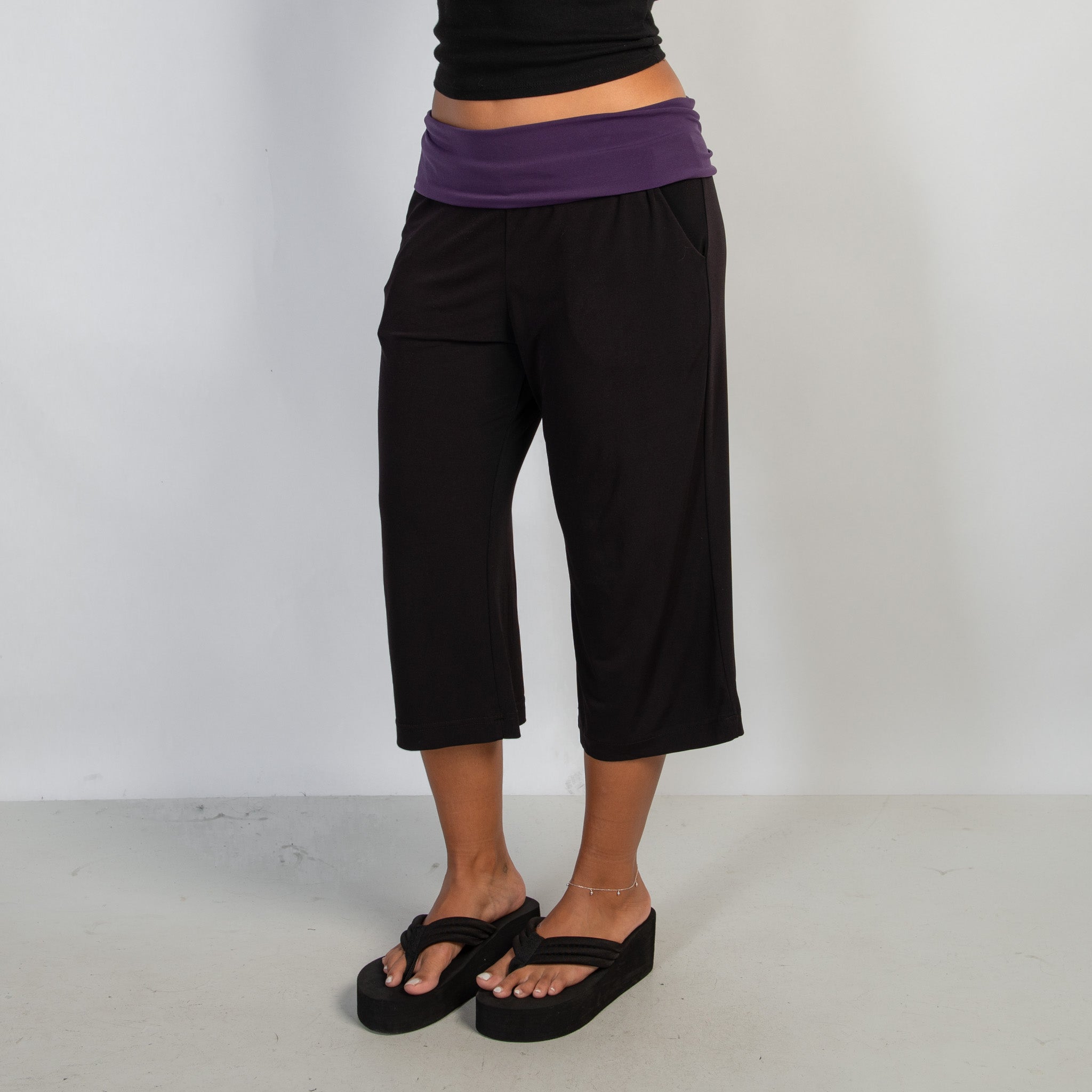 WIDE LEG CROP LOUNGE PANTS