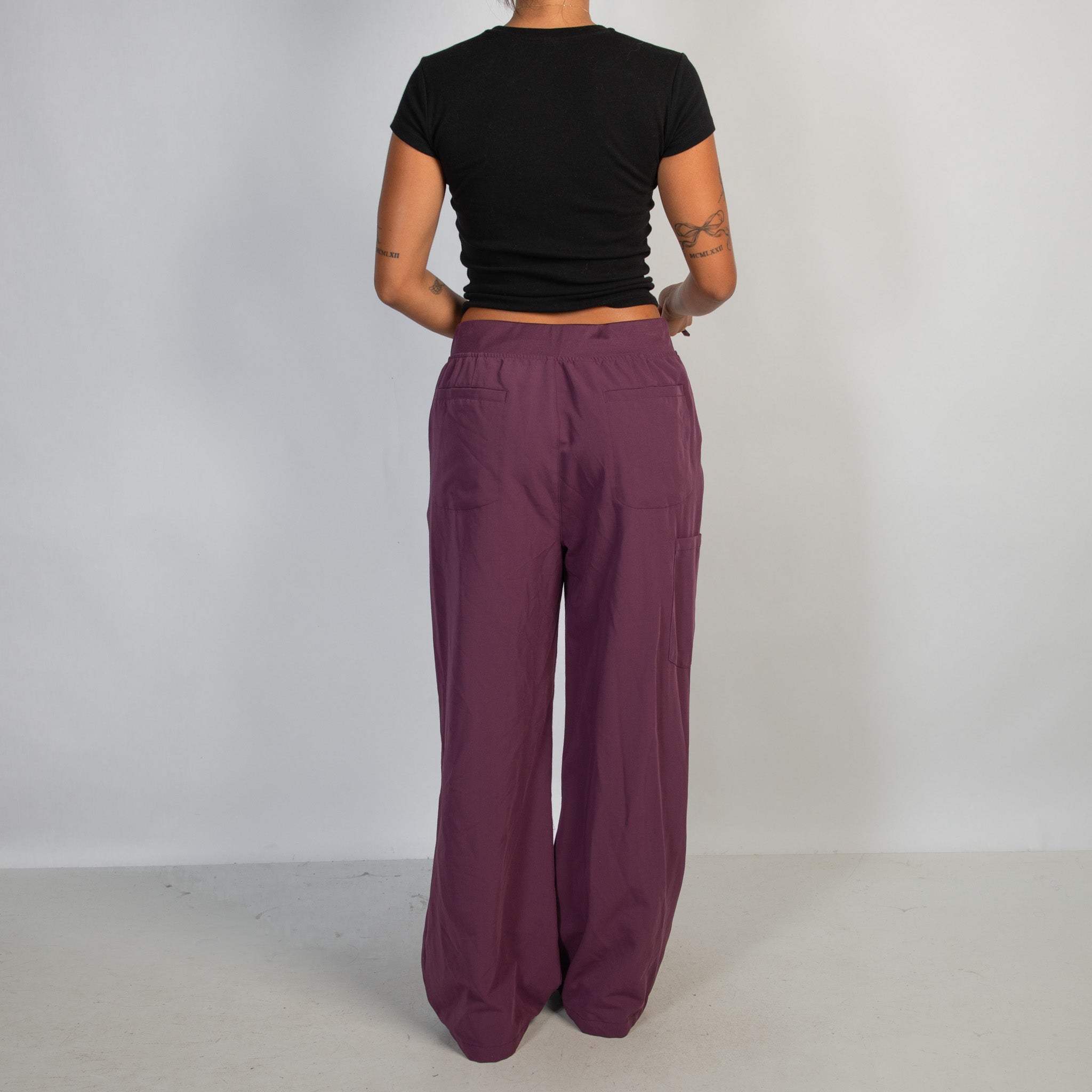 PURPLE DRAWSTRING PANTS