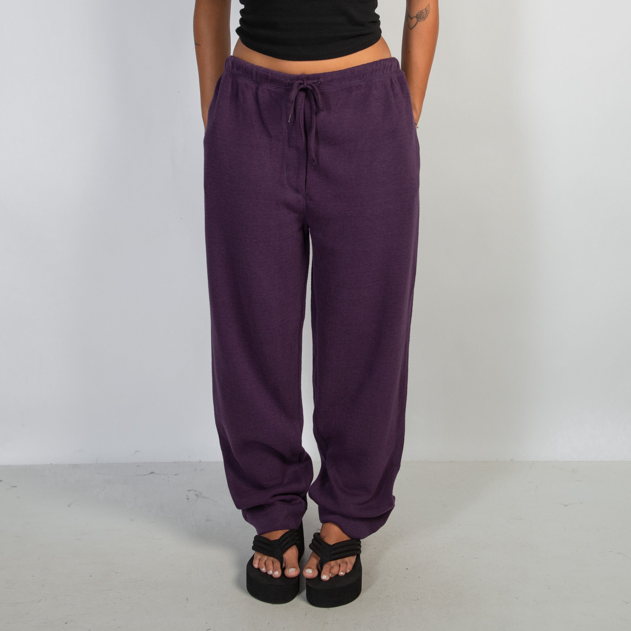 PURPLE COTTON SWEATPANTS