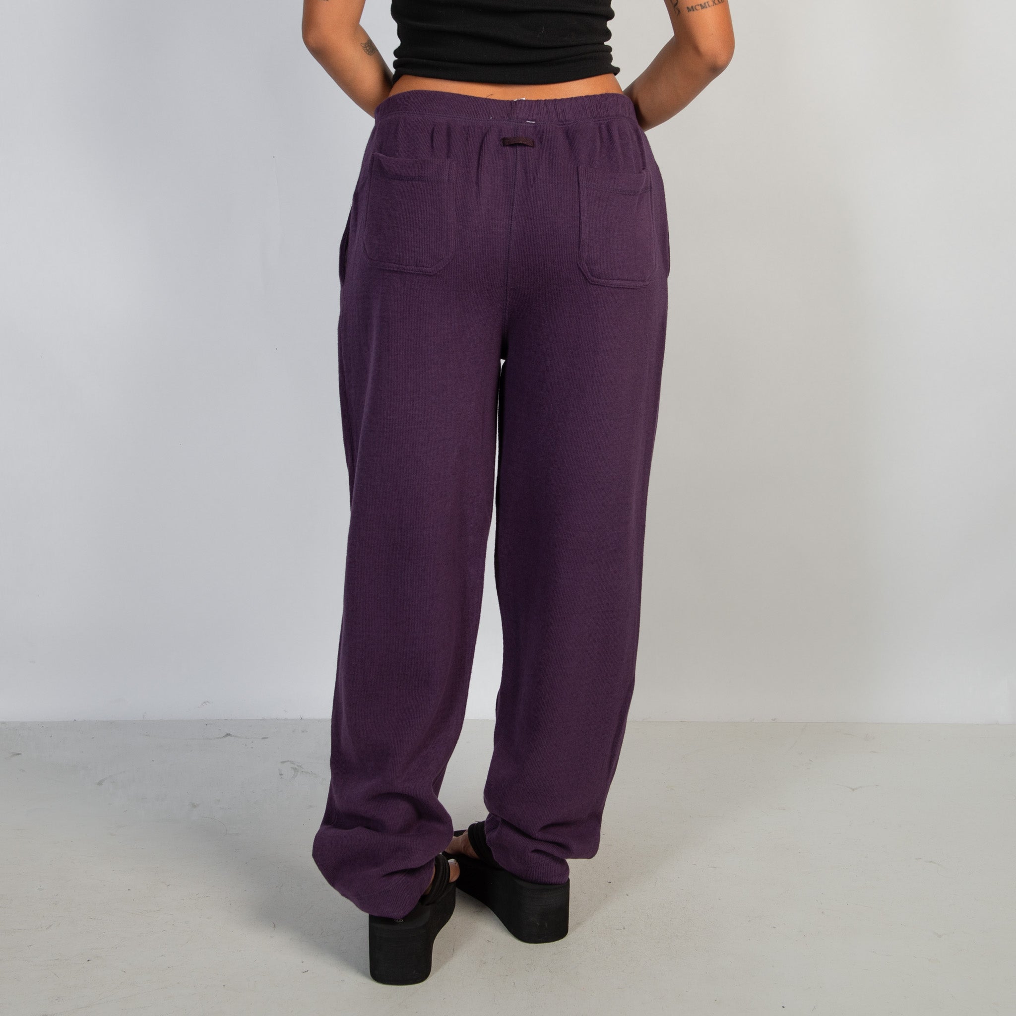 PURPLE COTTON SWEATPANTS