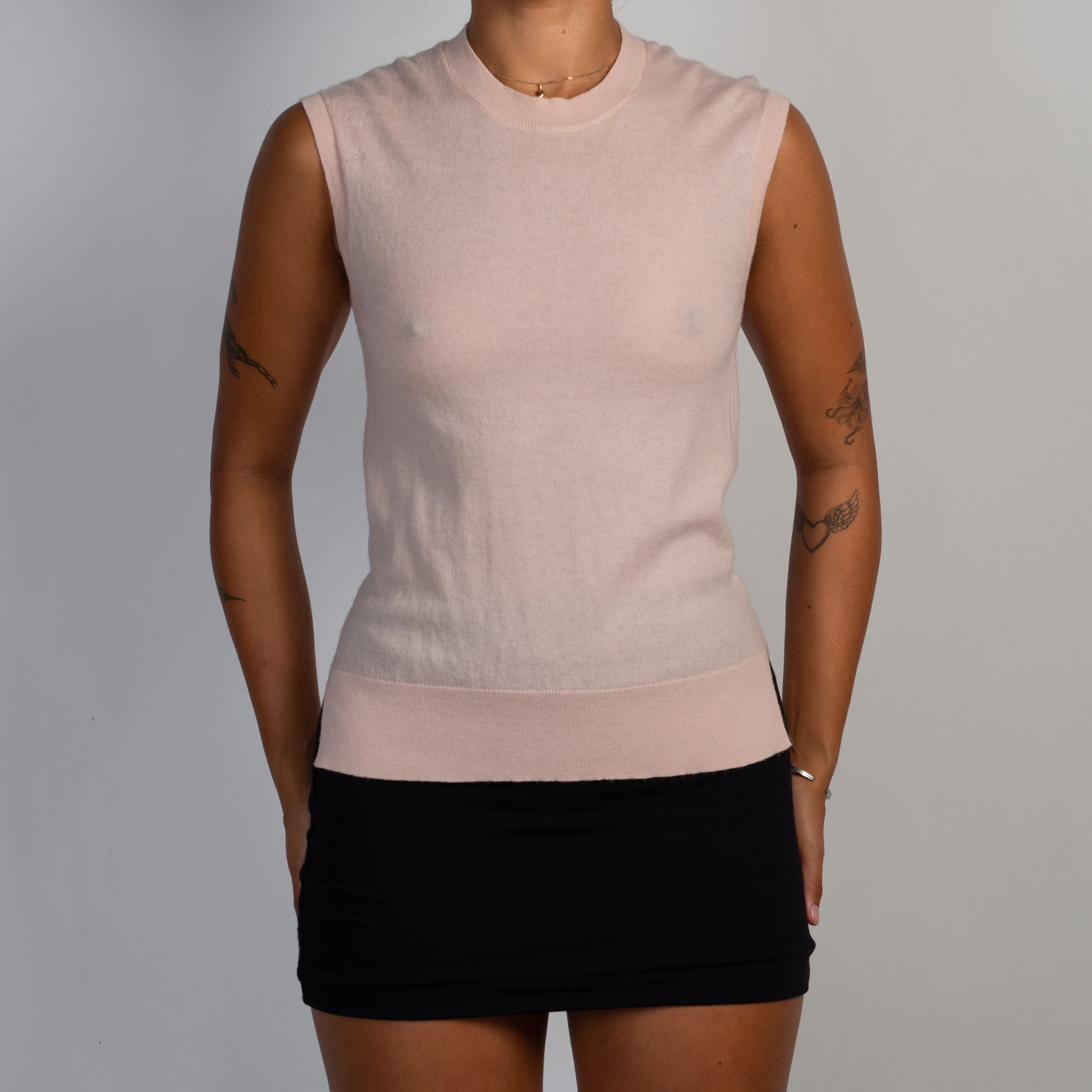 PINK WOOL KNIT TOP