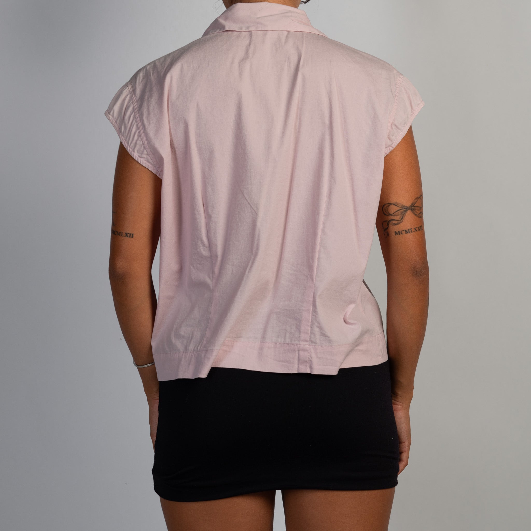 PINK CAP SLEEVE BLOUSE