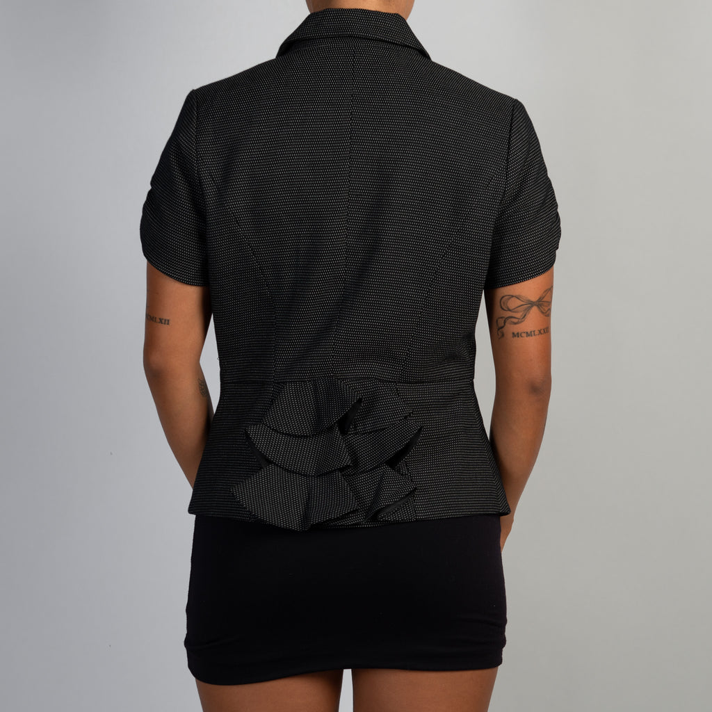 BLACK SHORT SLEEVE BLAZER