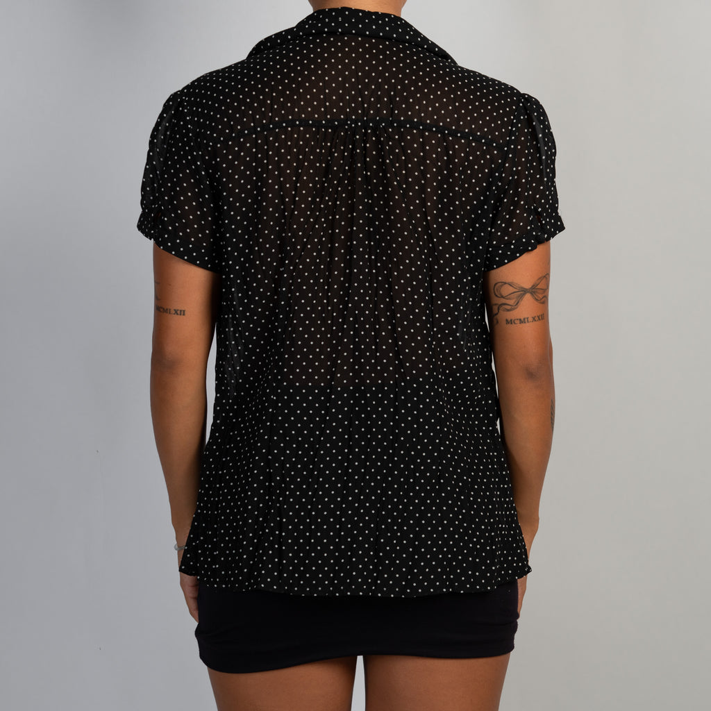 BLACK POLKA DOT BLOUSE