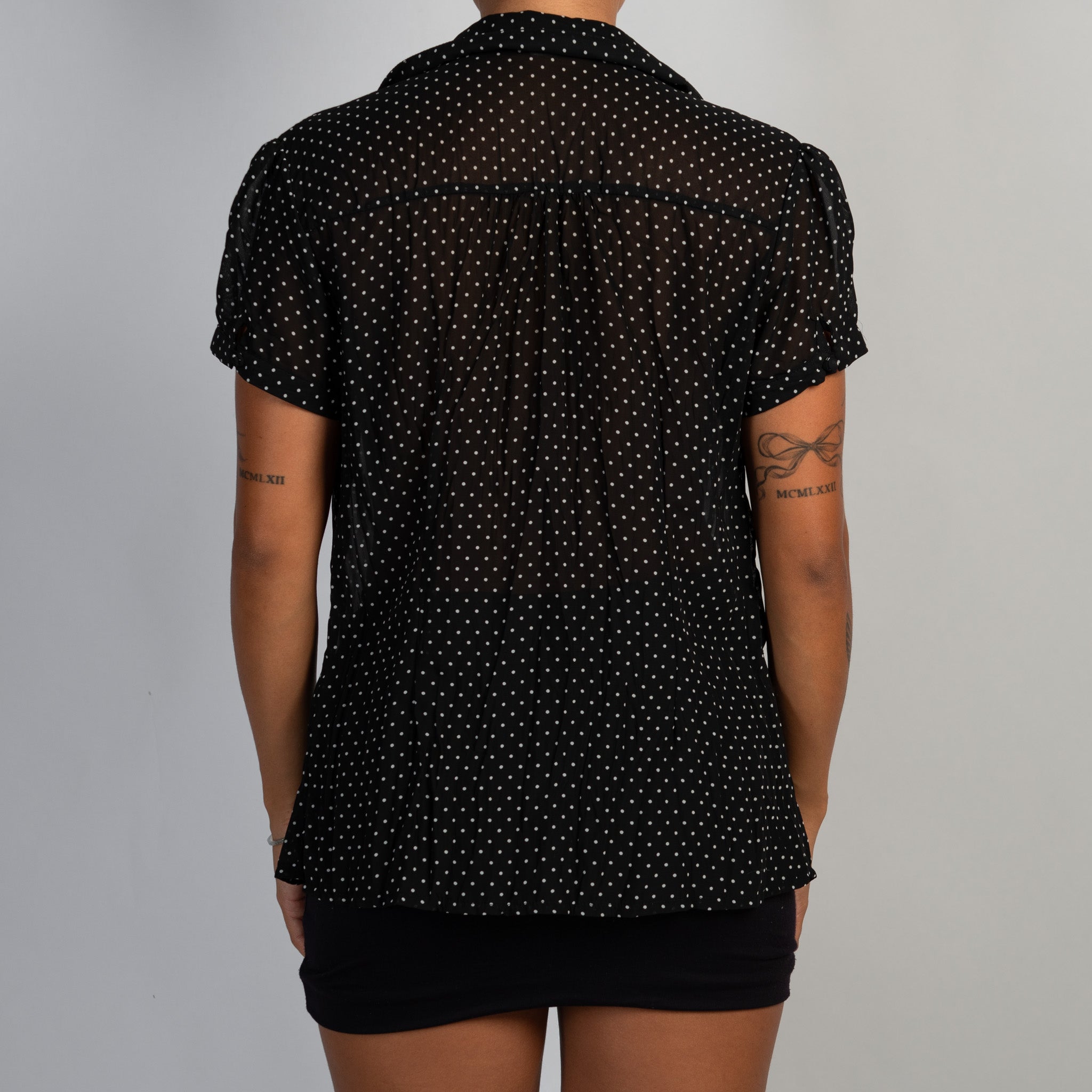 BLACK POLKA DOT BLOUSE