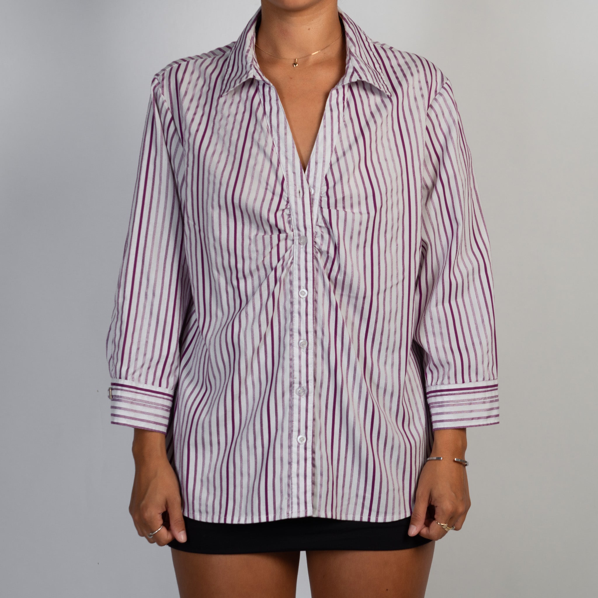 PURPLE STRIPE BLOUSE