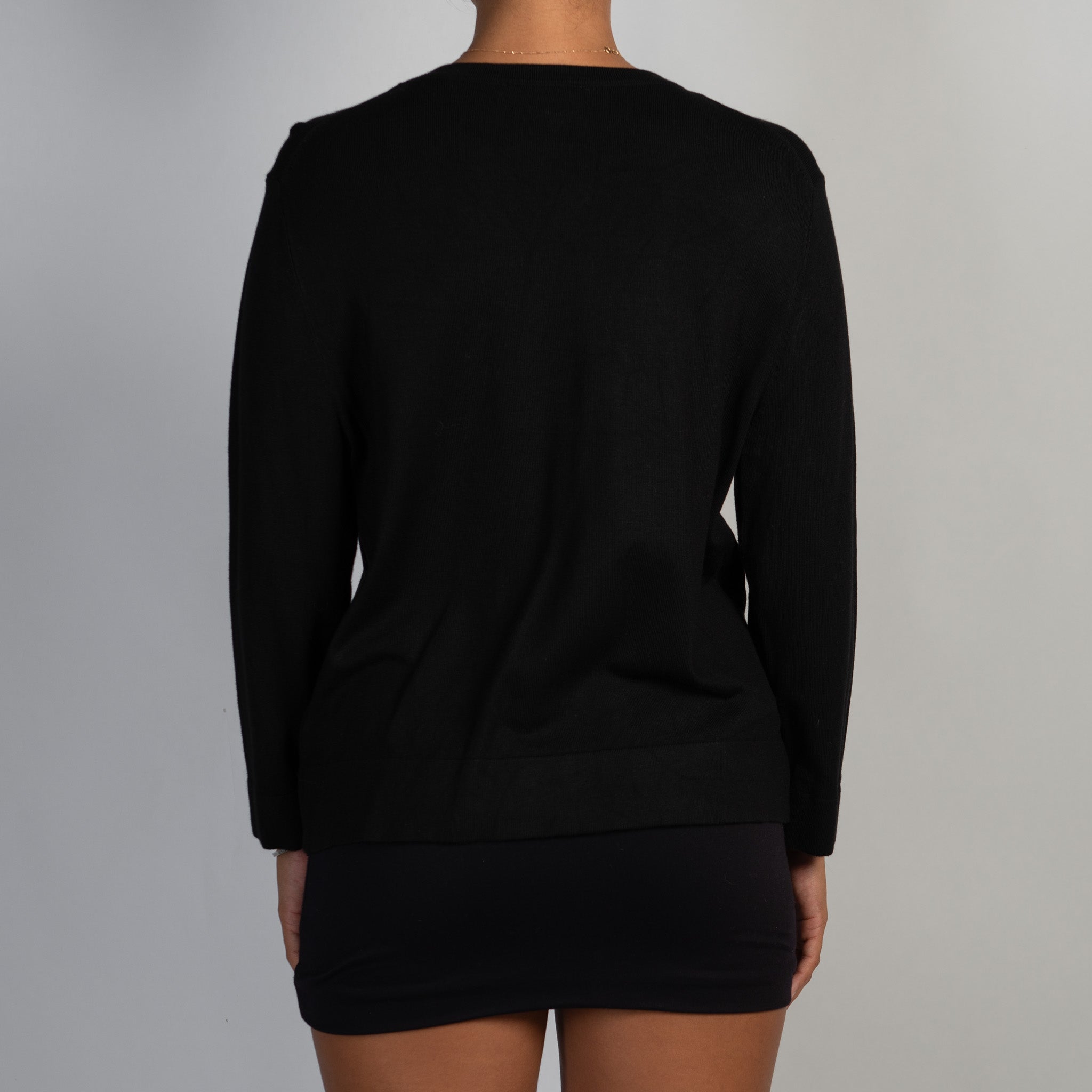 BLACK KNIT CARDIGAN