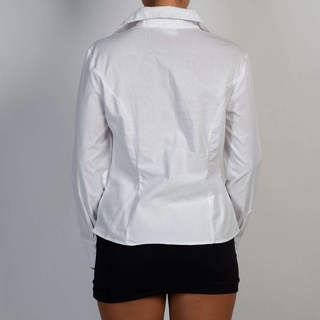 WHITE BUCKLE BLOUSE