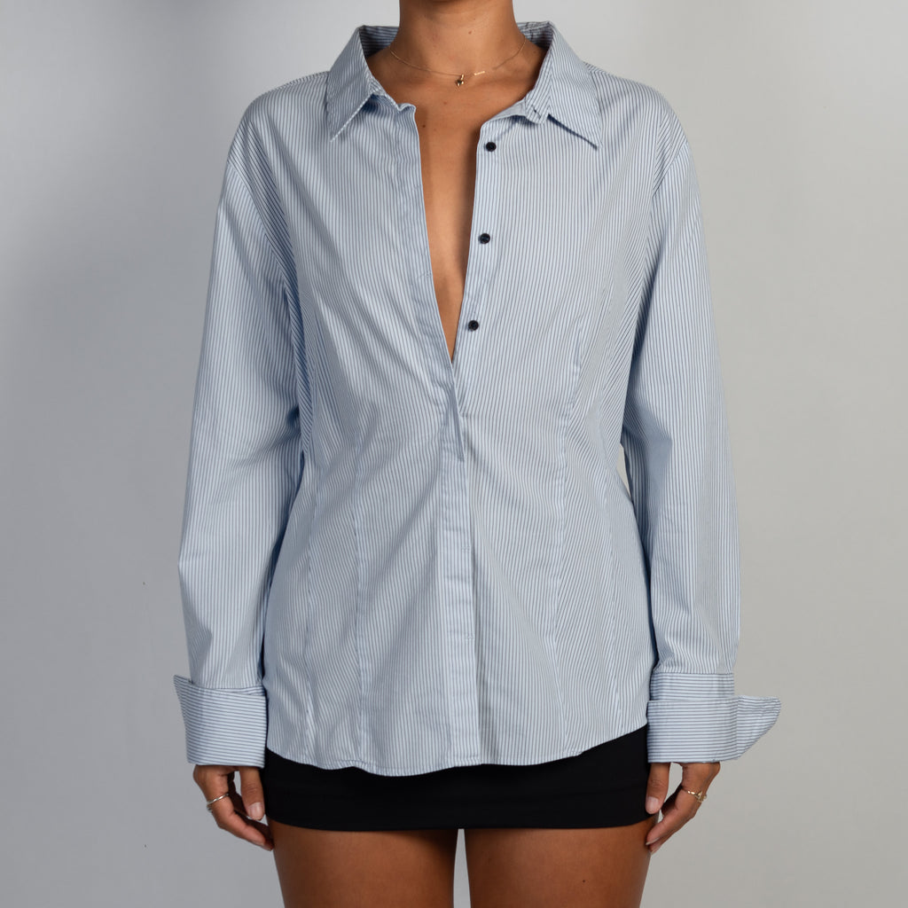 BLUE STRIPE BLOUSE