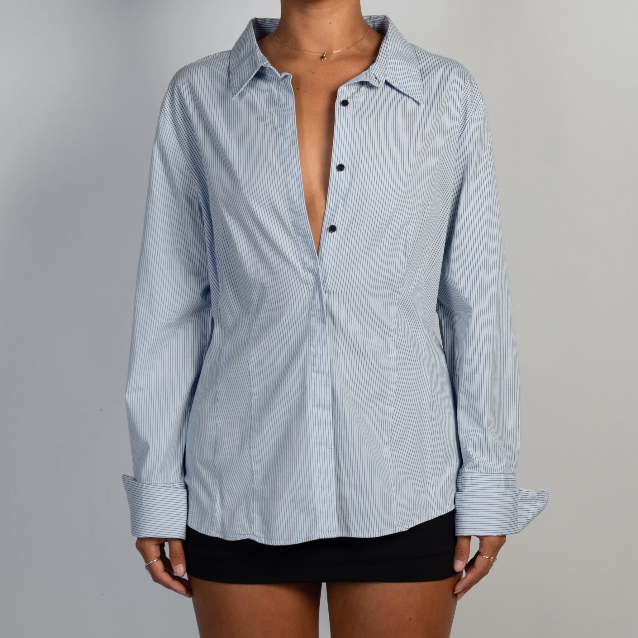 BLUE STRIPE BLOUSE