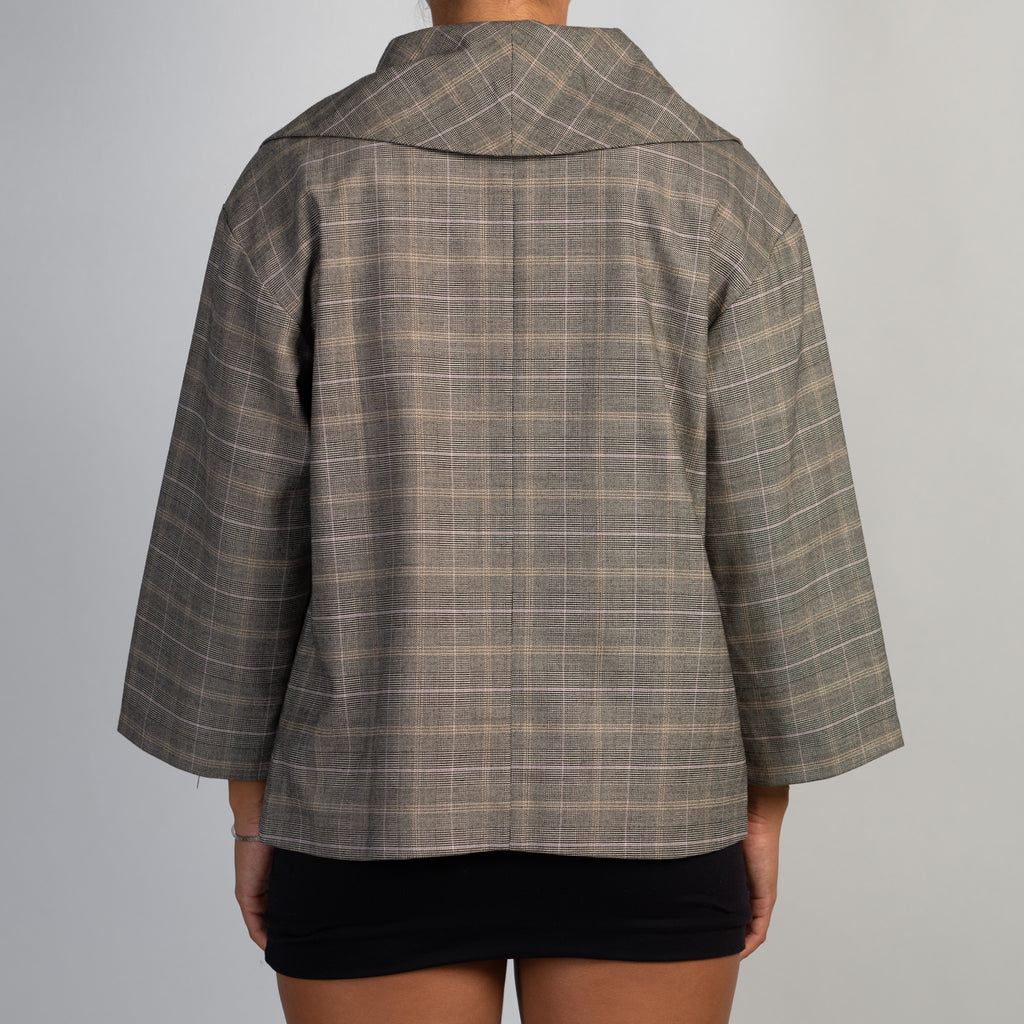 OVERSIZED CHECK BLAZER