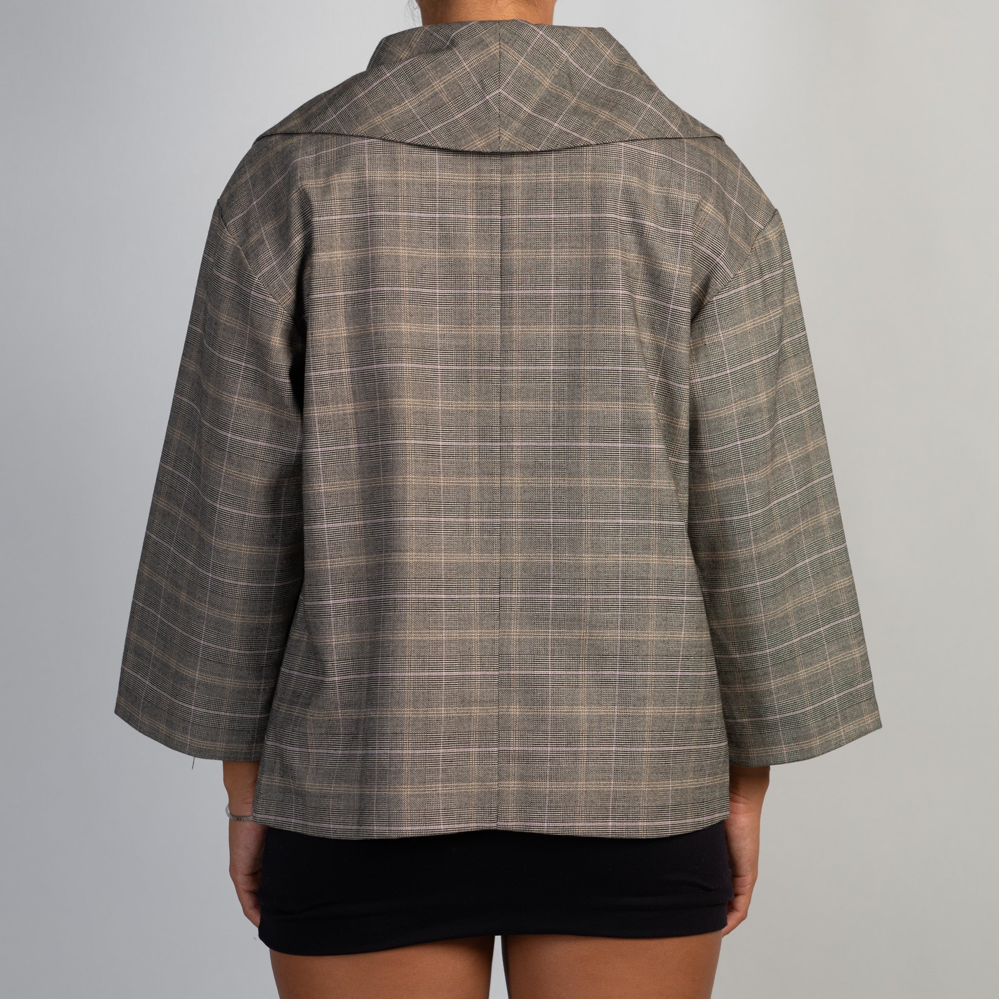 OVERSIZED CHECK BLAZER