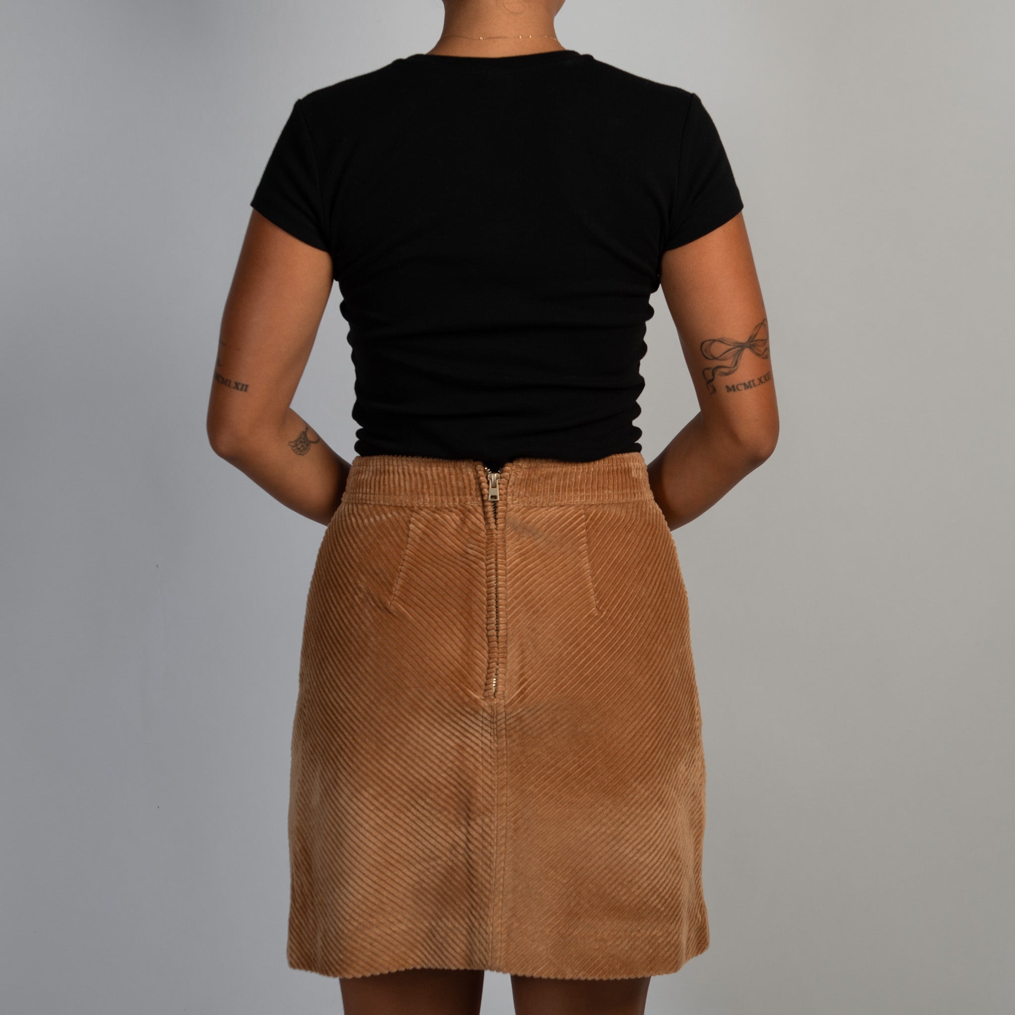 TAN CORDUROY SKIRT