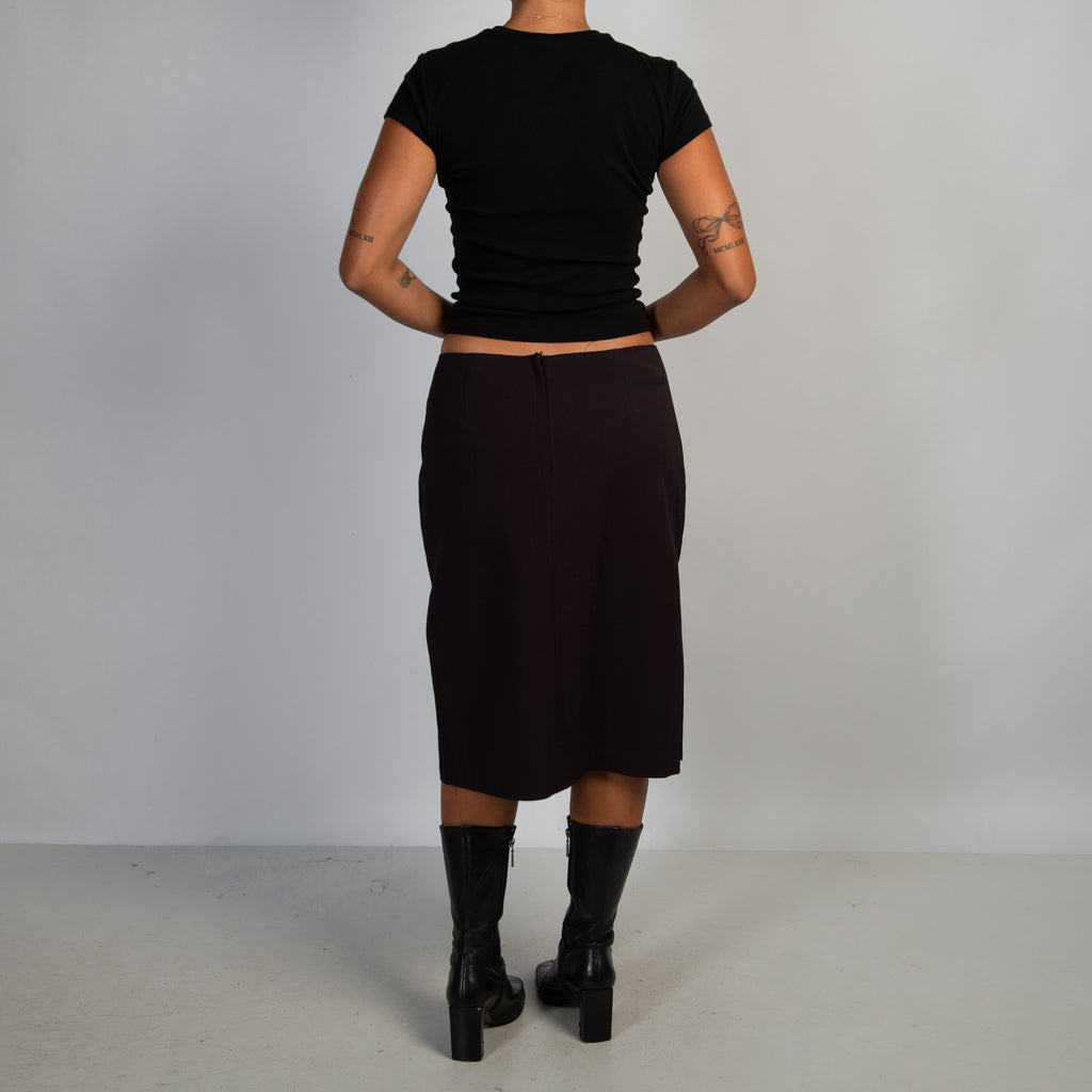 ASYMMETRIC MIDI SKIRT