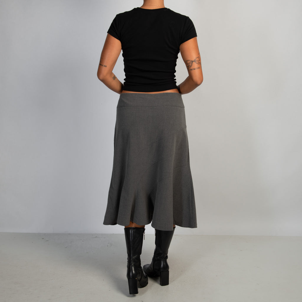 GREY MIDI SKIRT