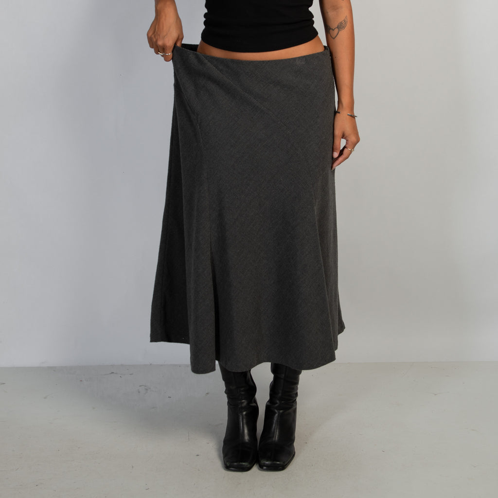 CHARCOAL MIDI SKIRT