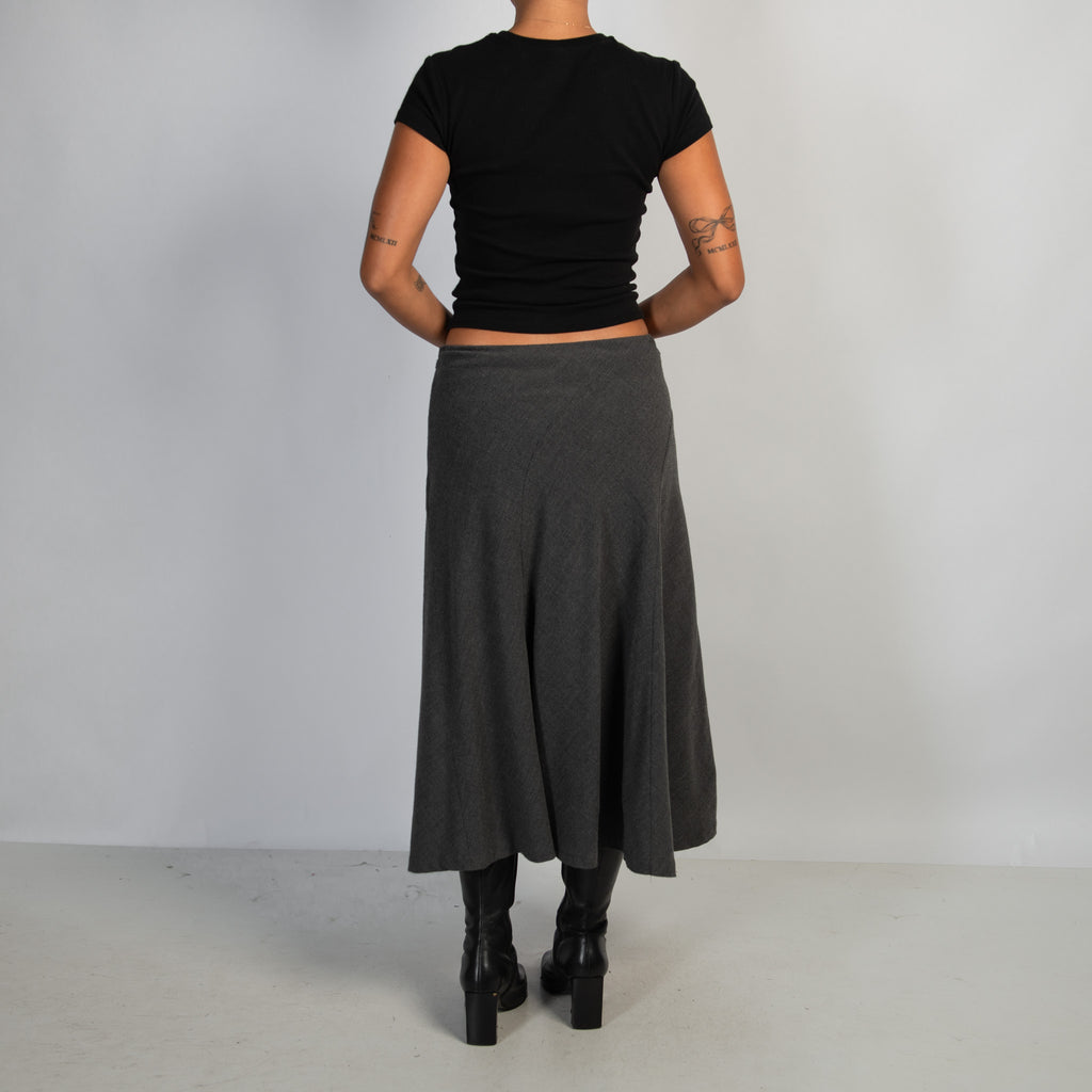 CHARCOAL MIDI SKIRT