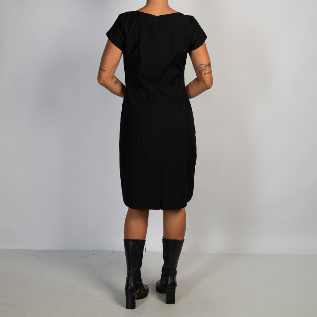 BLACK MIDI DRESS