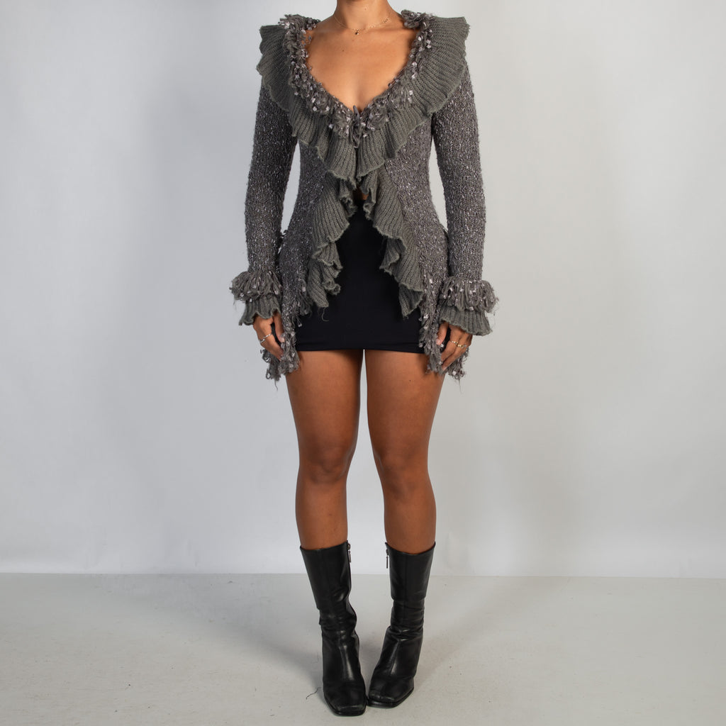 GREY SHAG CARDIGAN