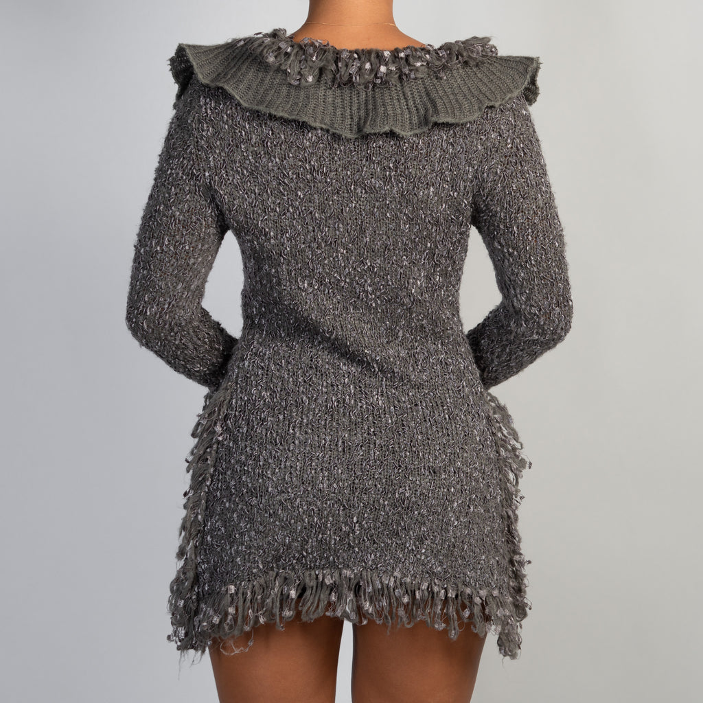 GREY SHAG CARDIGAN