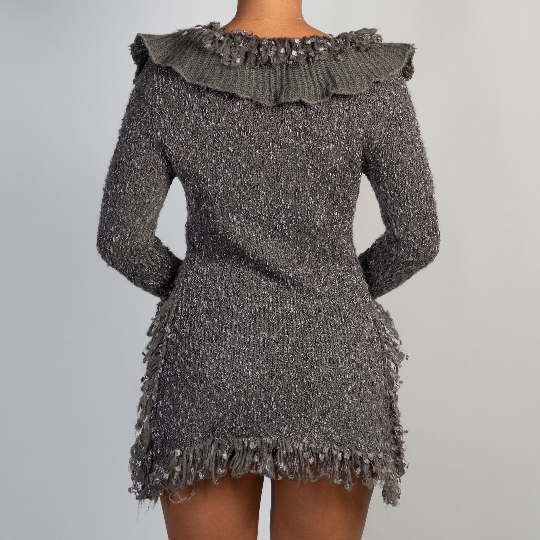 GREY SHAG CARDIGAN