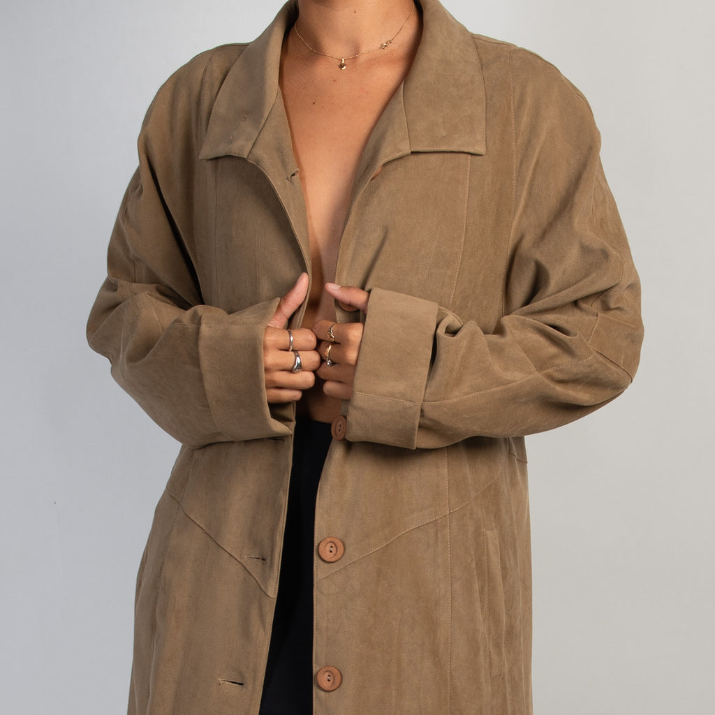TAN LONGLINE COAT