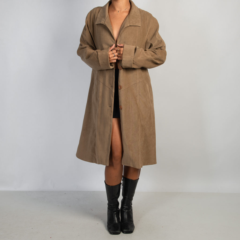 TAN LONGLINE COAT