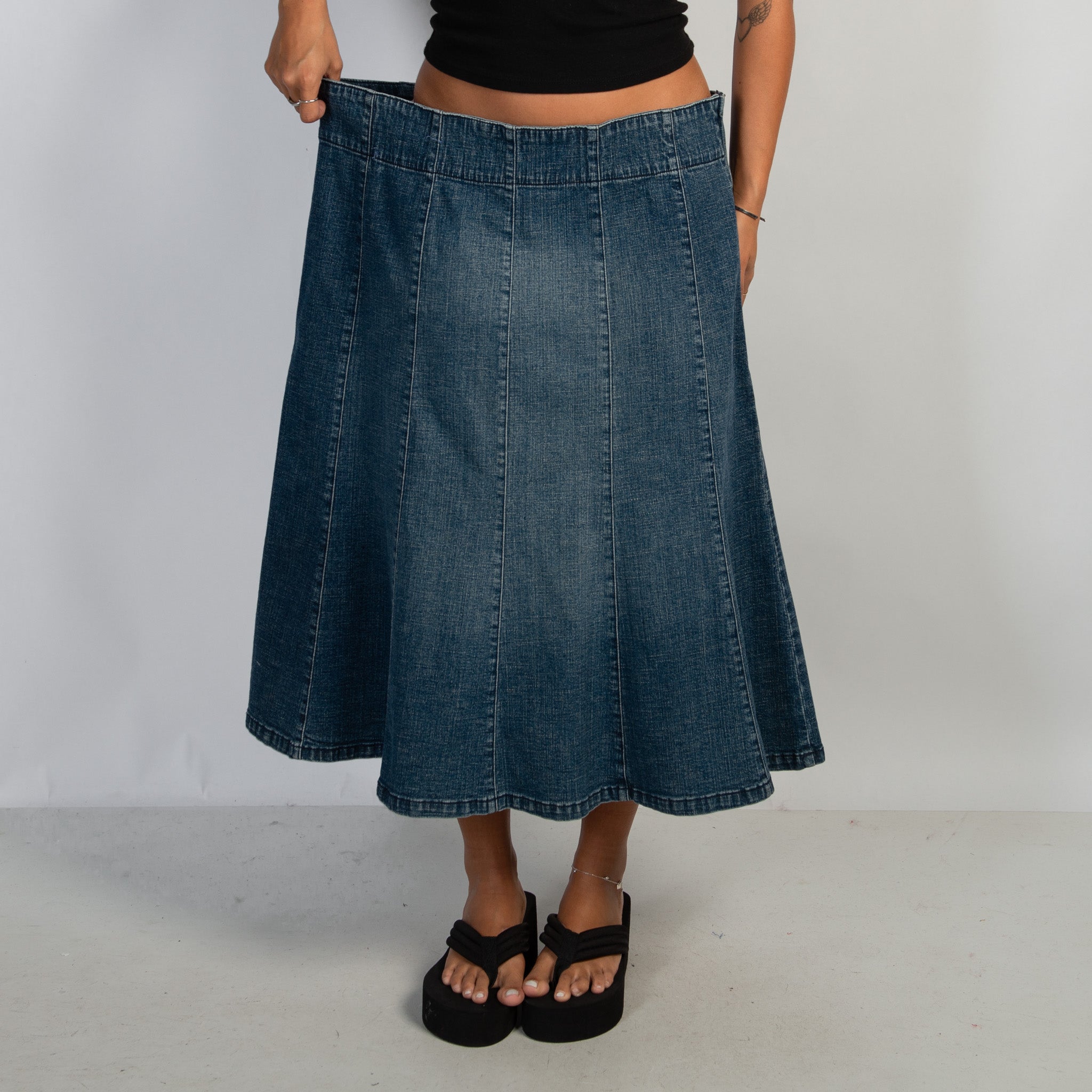 DENIM MIDI SKIRT