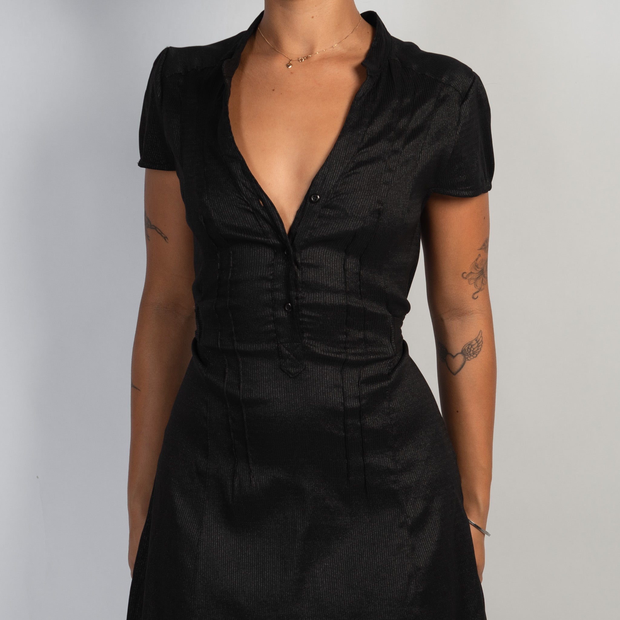 BLACK A LINE DRESS