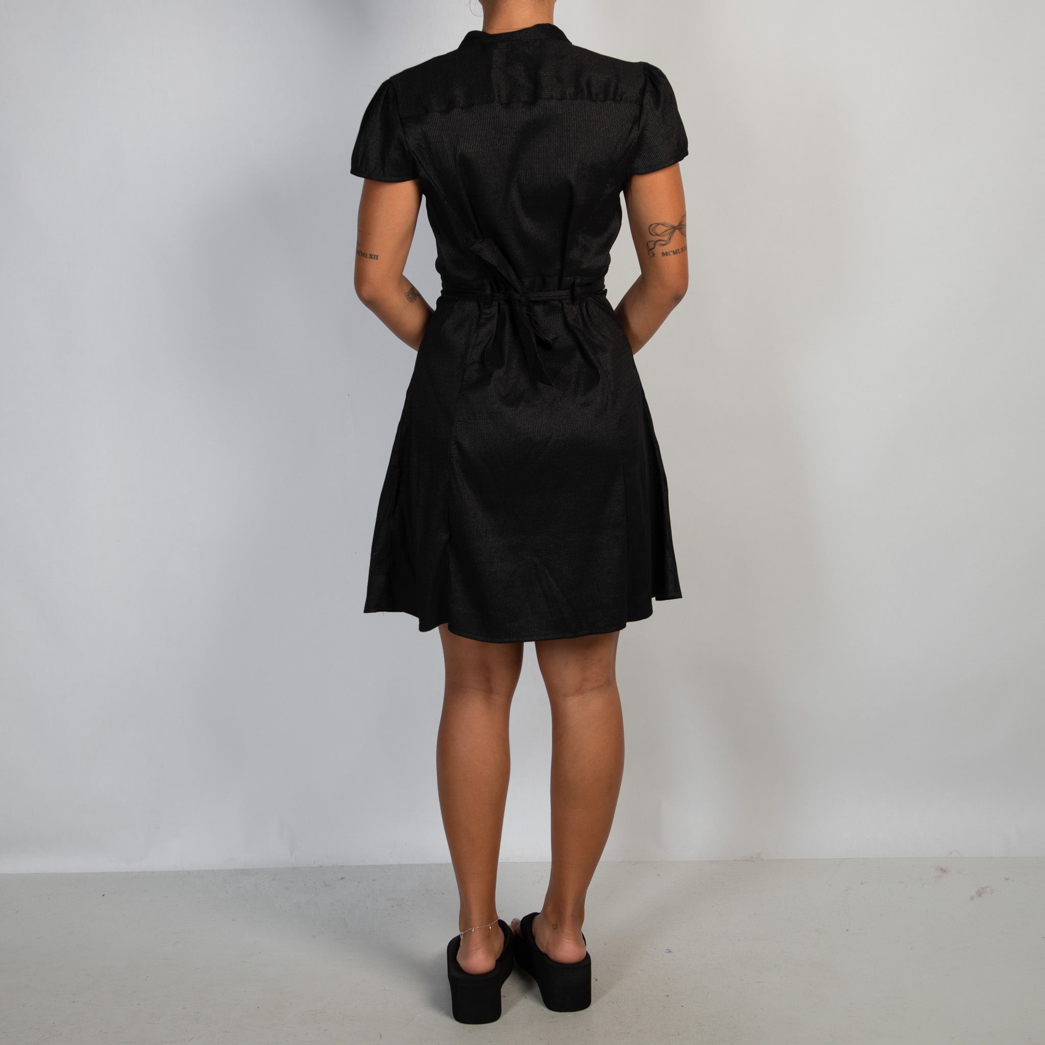 BLACK A LINE DRESS
