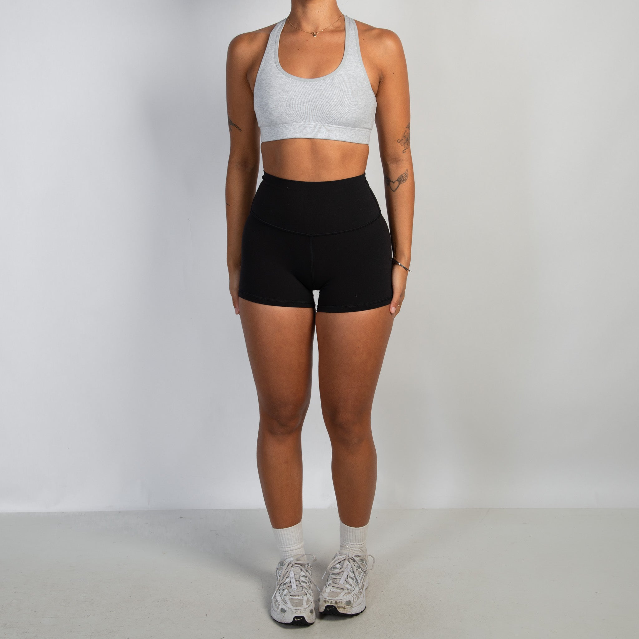 GREY COTTON SPORTS BRA