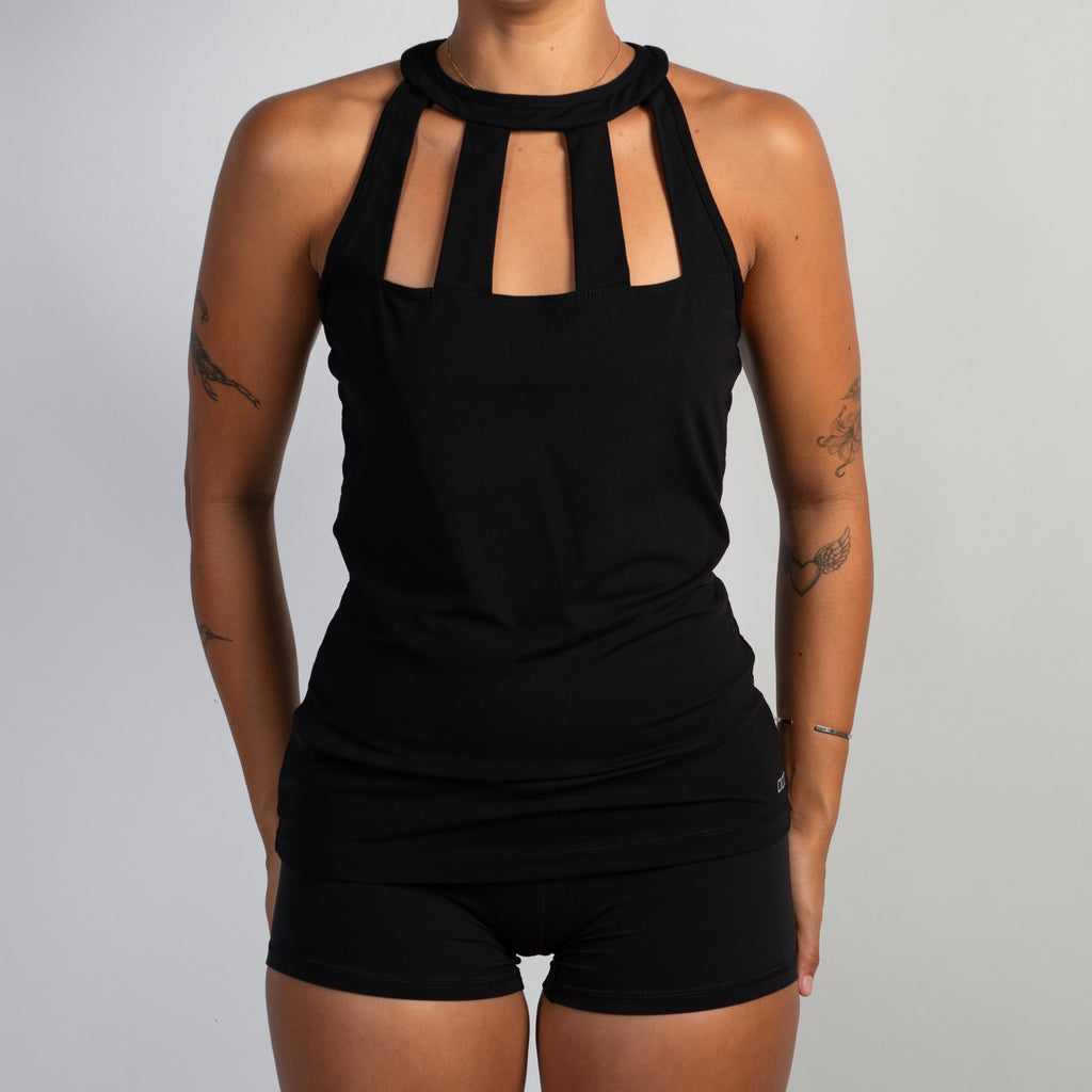 BLACK CUT OUT TANK TOP
