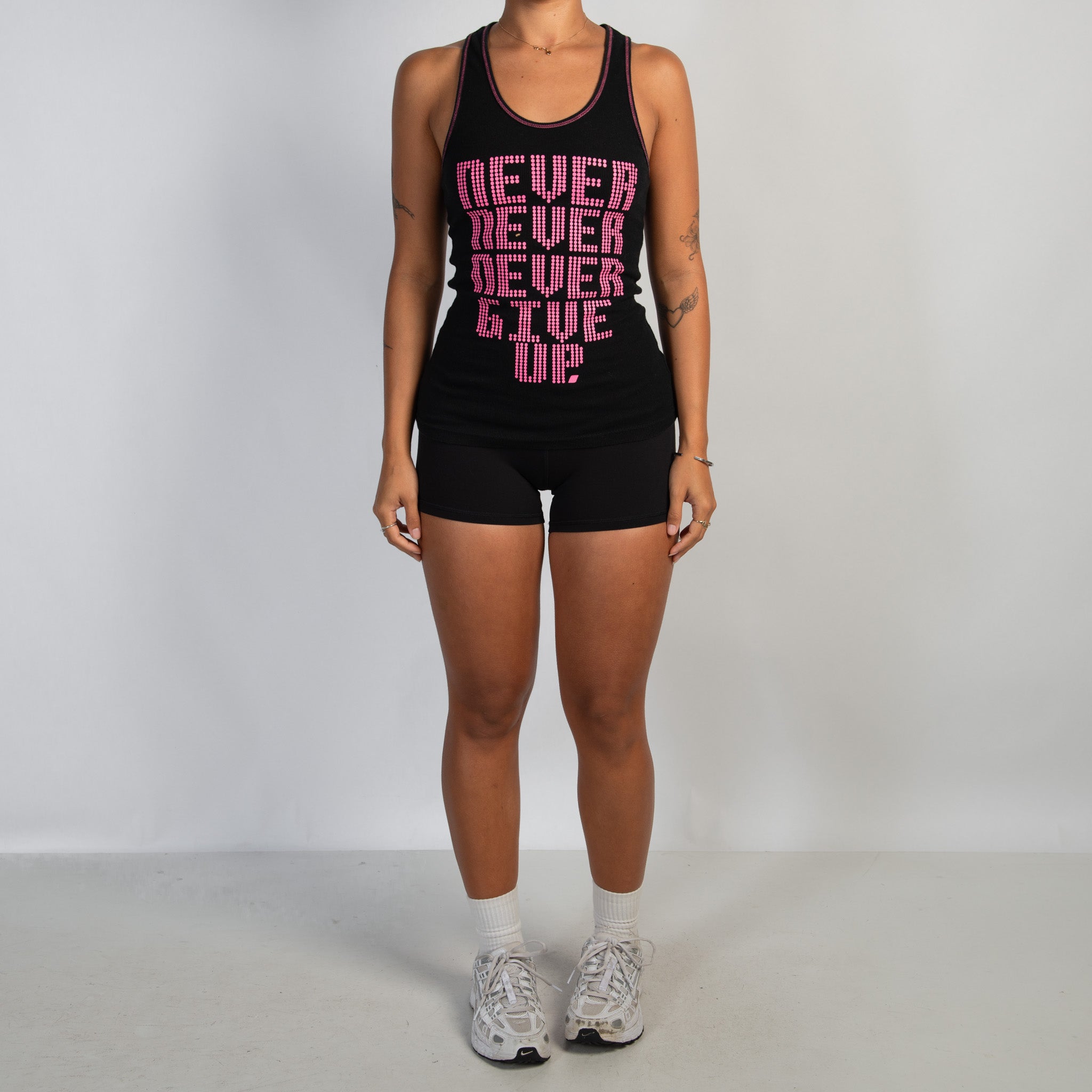 BLACK COTTON TANK TOP