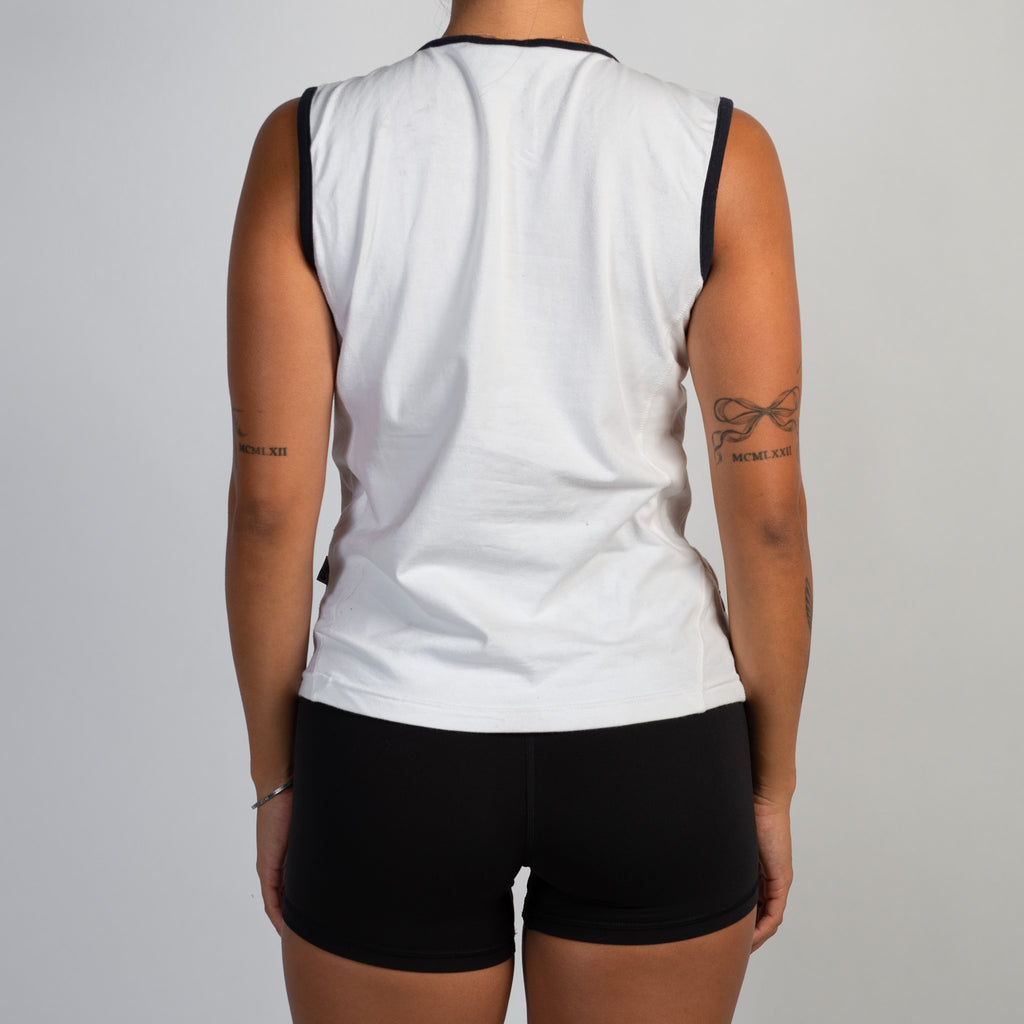 WHITE RINGER TANK TOP