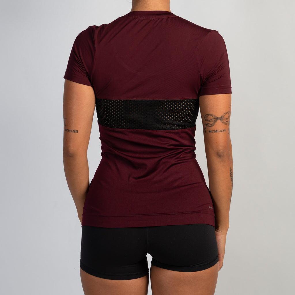 MAROON ACTIVE TEE