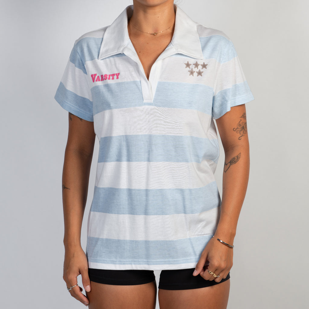 BLUE STRIPE POLO SHIRT